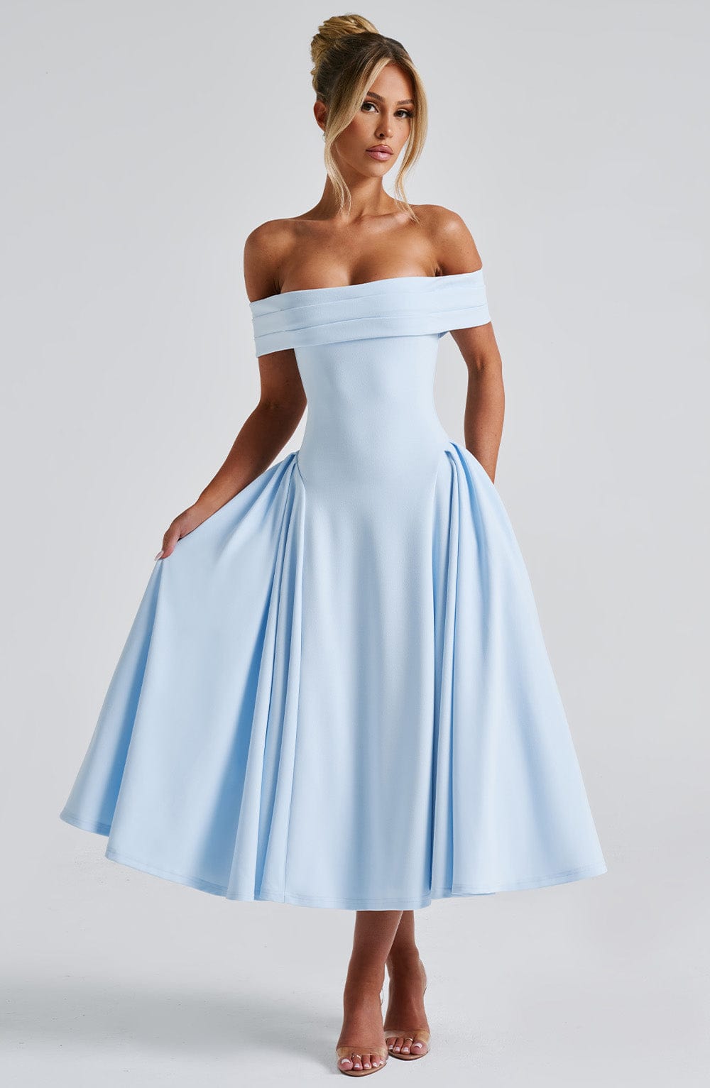 Orialise Midi Dress in Blue by Clandour, product photo 9