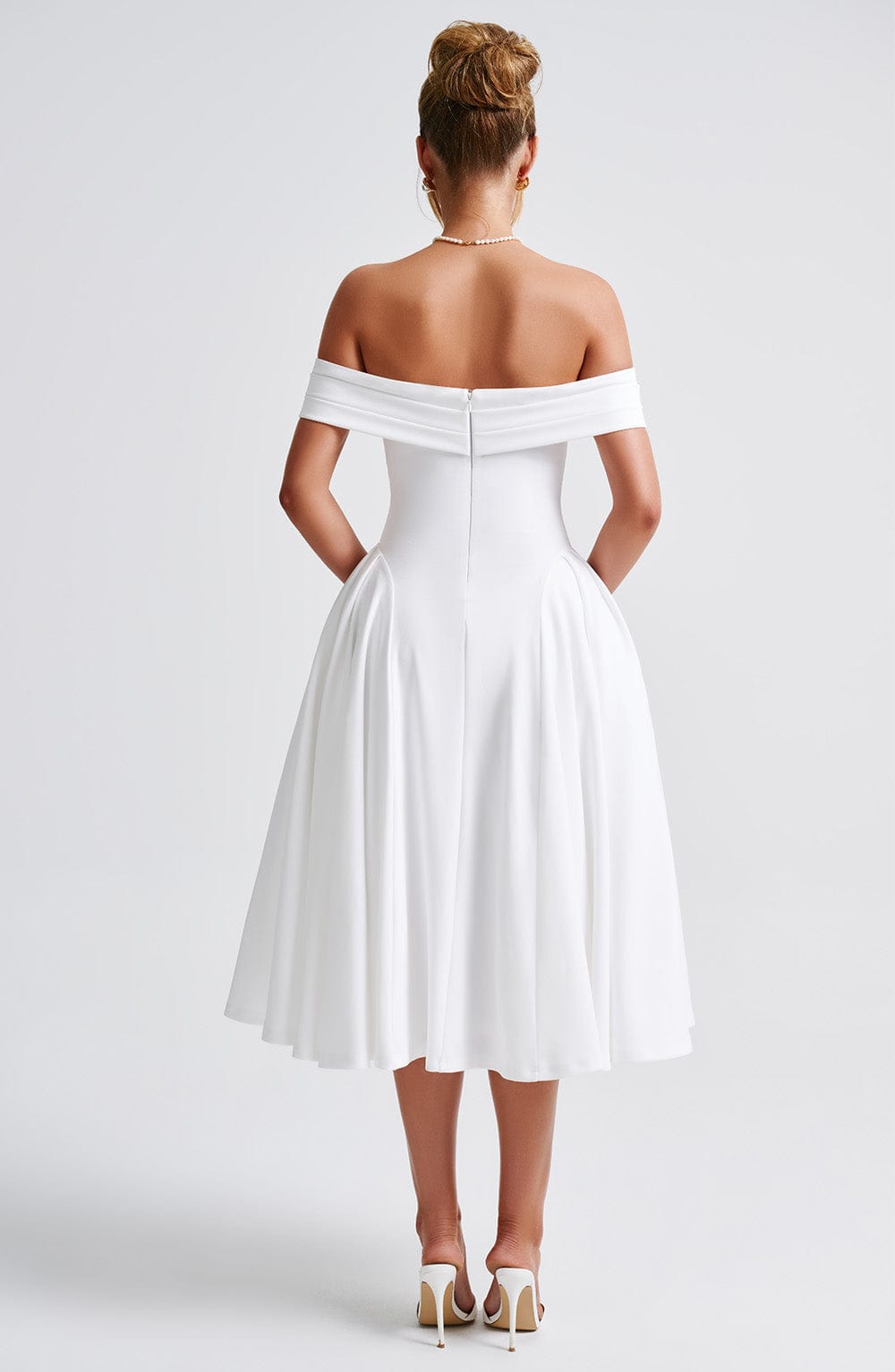 Orialise Midi Dress in Ivory by Clandour, product photo 5