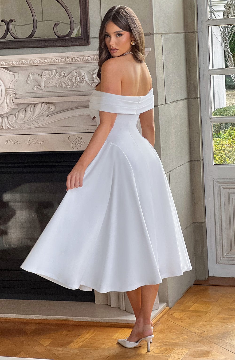 Orialise Midi Dress in Ivory by Clandour, product photo 12