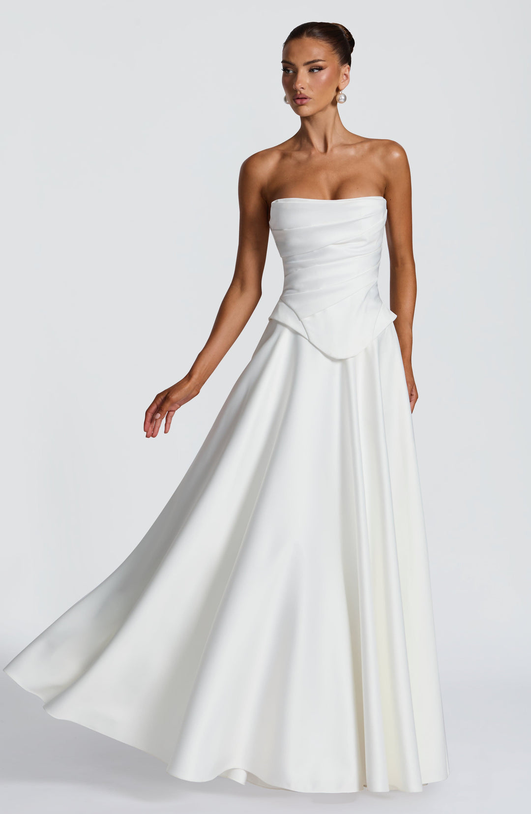 Oriamira Maxi Skirt in Ivory by Clandour, product photo 3
