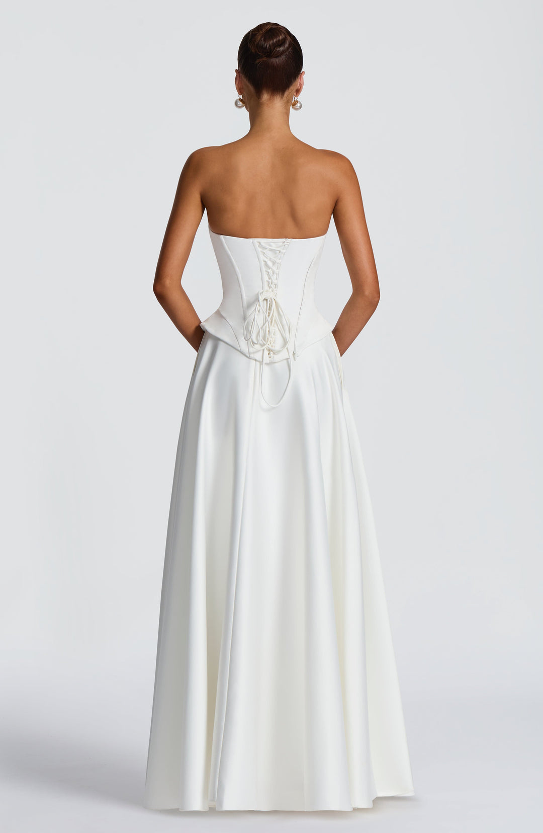 Oriamira Maxi Skirt in Ivory by Clandour, product photo 4