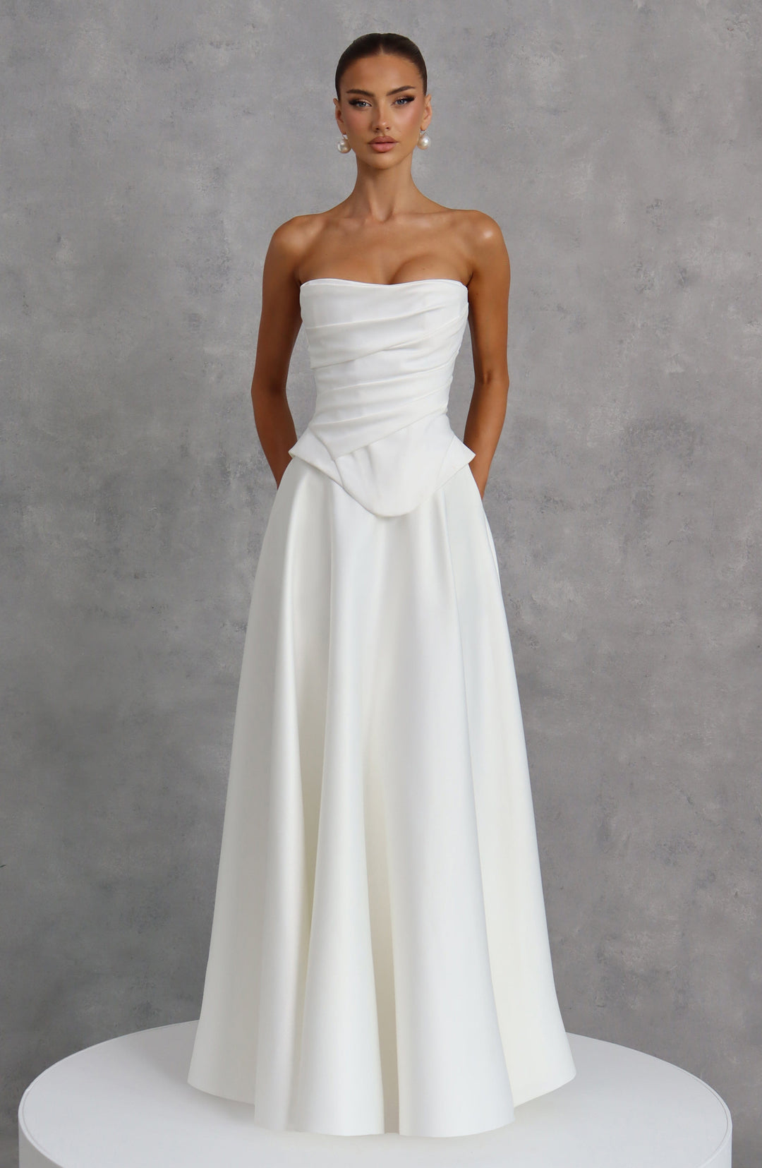 Oriamira Maxi Skirt in Ivory by Clandour, product photo 6