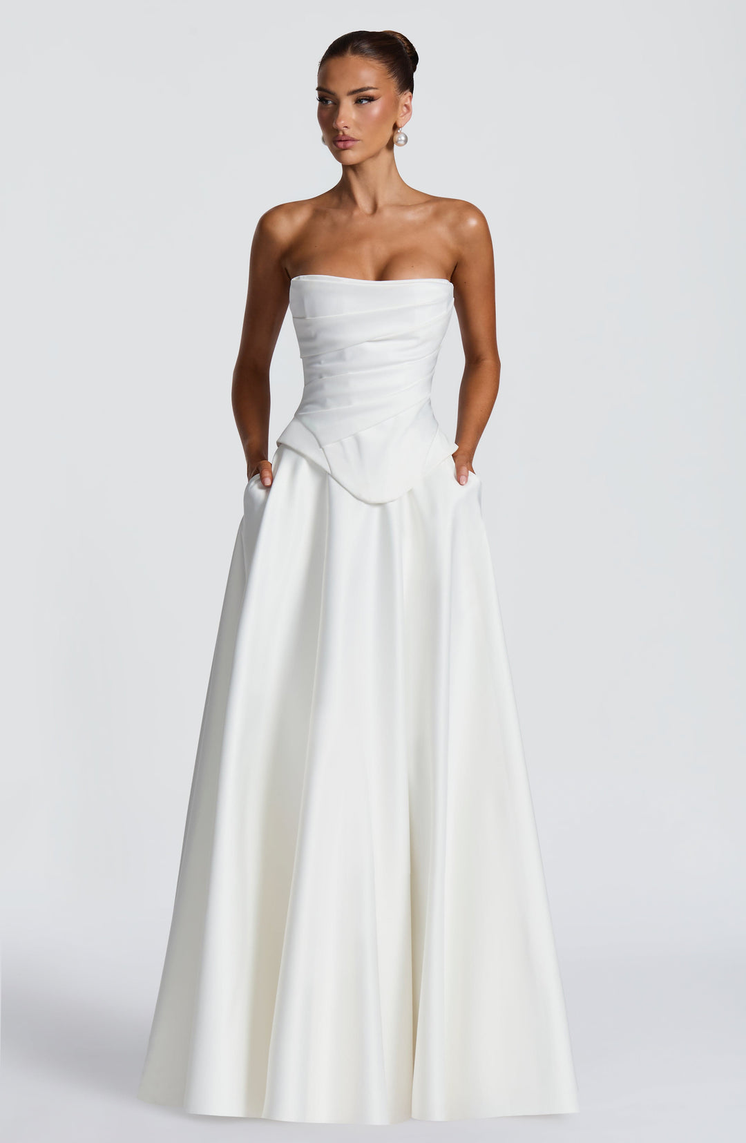Oriamira Maxi Skirt in Ivory by Clandour, product photo 7