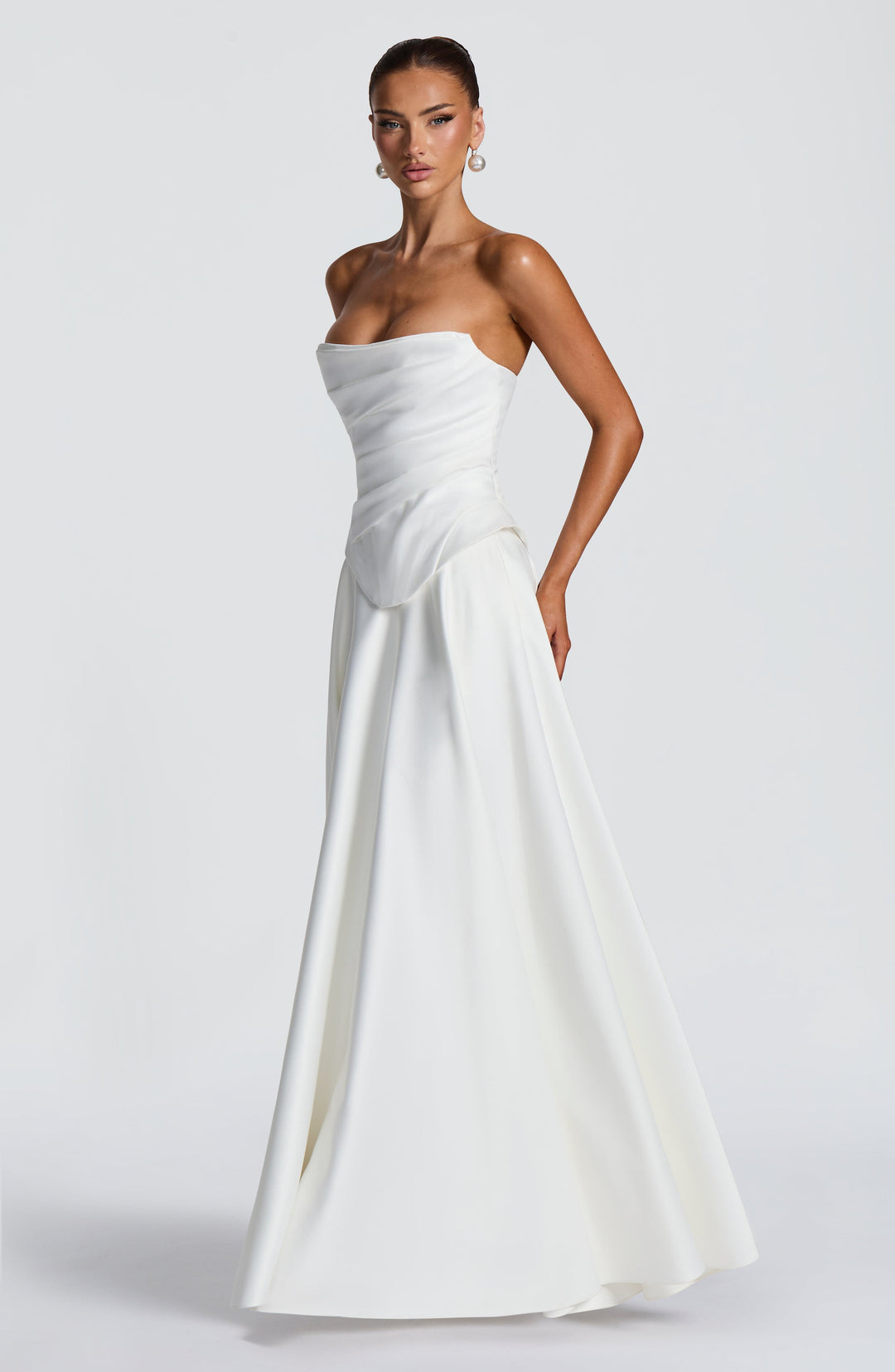 Oriamira Maxi Skirt in Ivory by Clandour, product photo 8