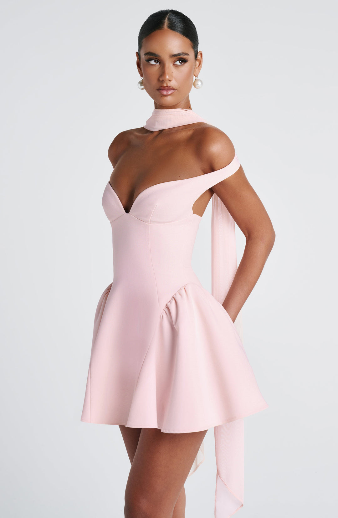 Oriaora Mini Dress in Blush by Clandour, product photo 5