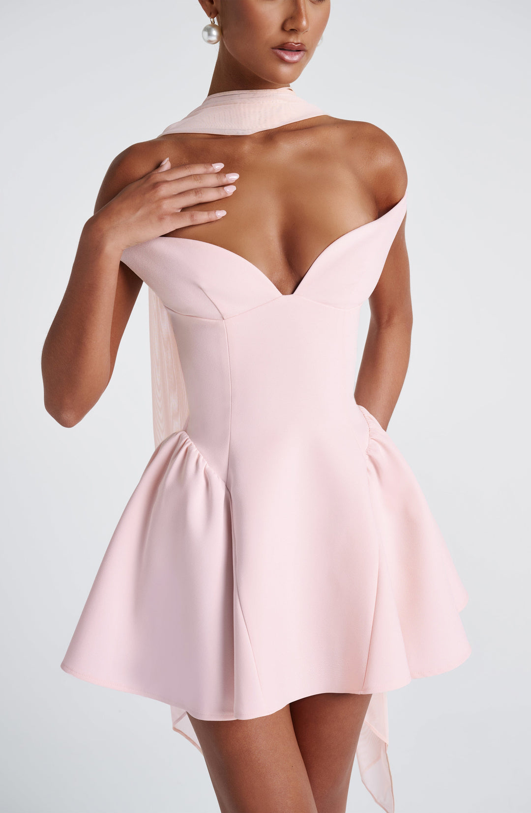 Oriaora Mini Dress in Blush by Clandour, product photo 8