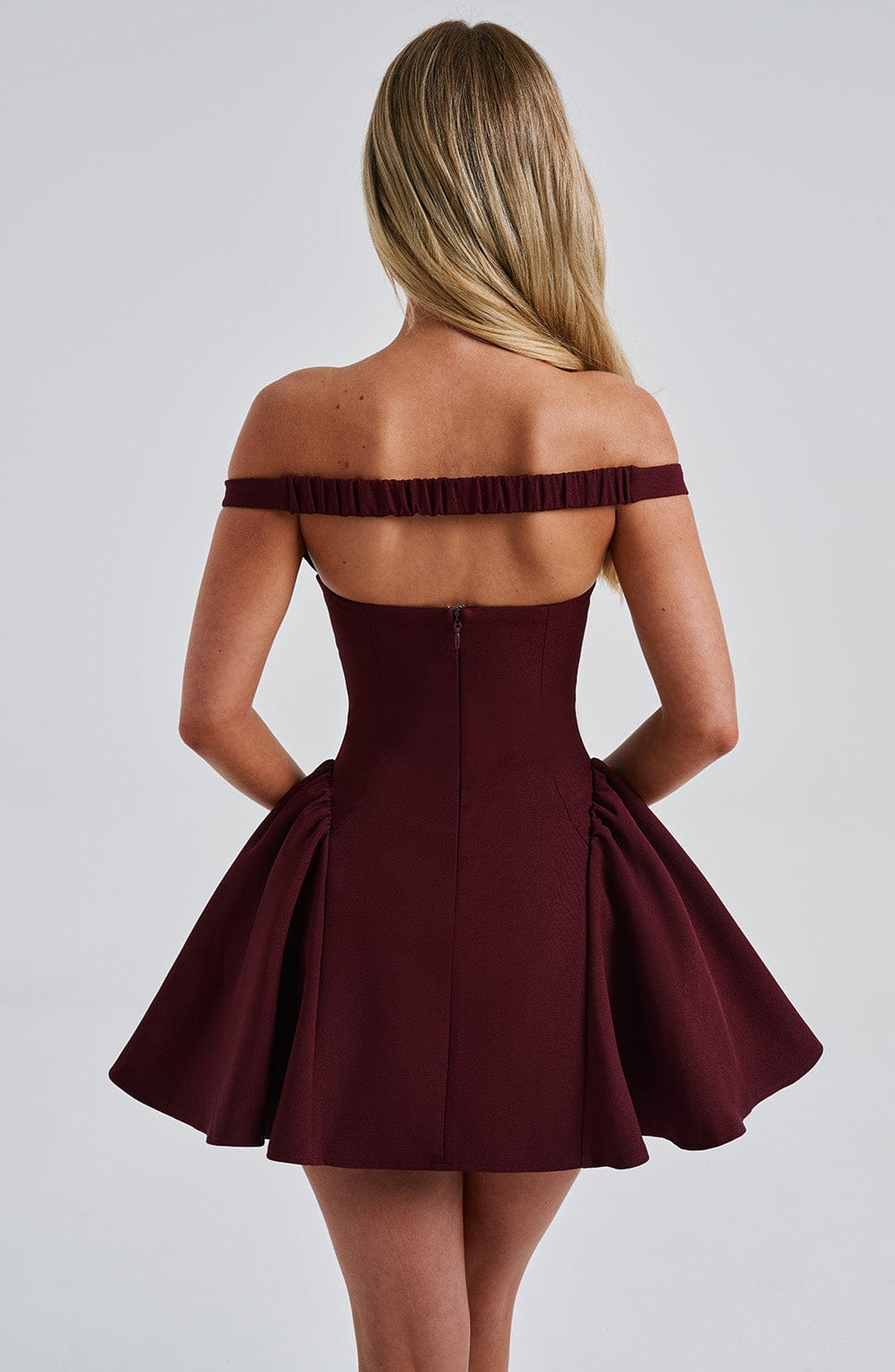 Oriaora Mini Dress in Cherry Lacquer by Clandour, product photo 4