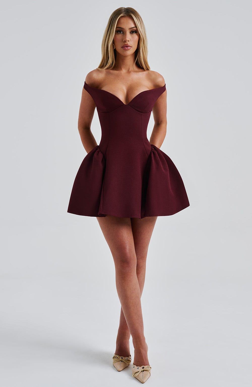 Oriaora Mini Dress in Cherry Lacquer by Clandour, product photo 7