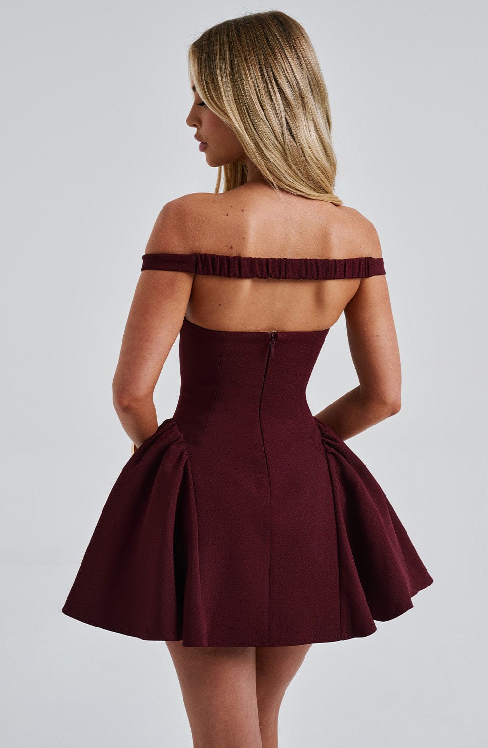 Oriaora Mini Dress in Cherry Lacquer by Clandour, product photo 8
