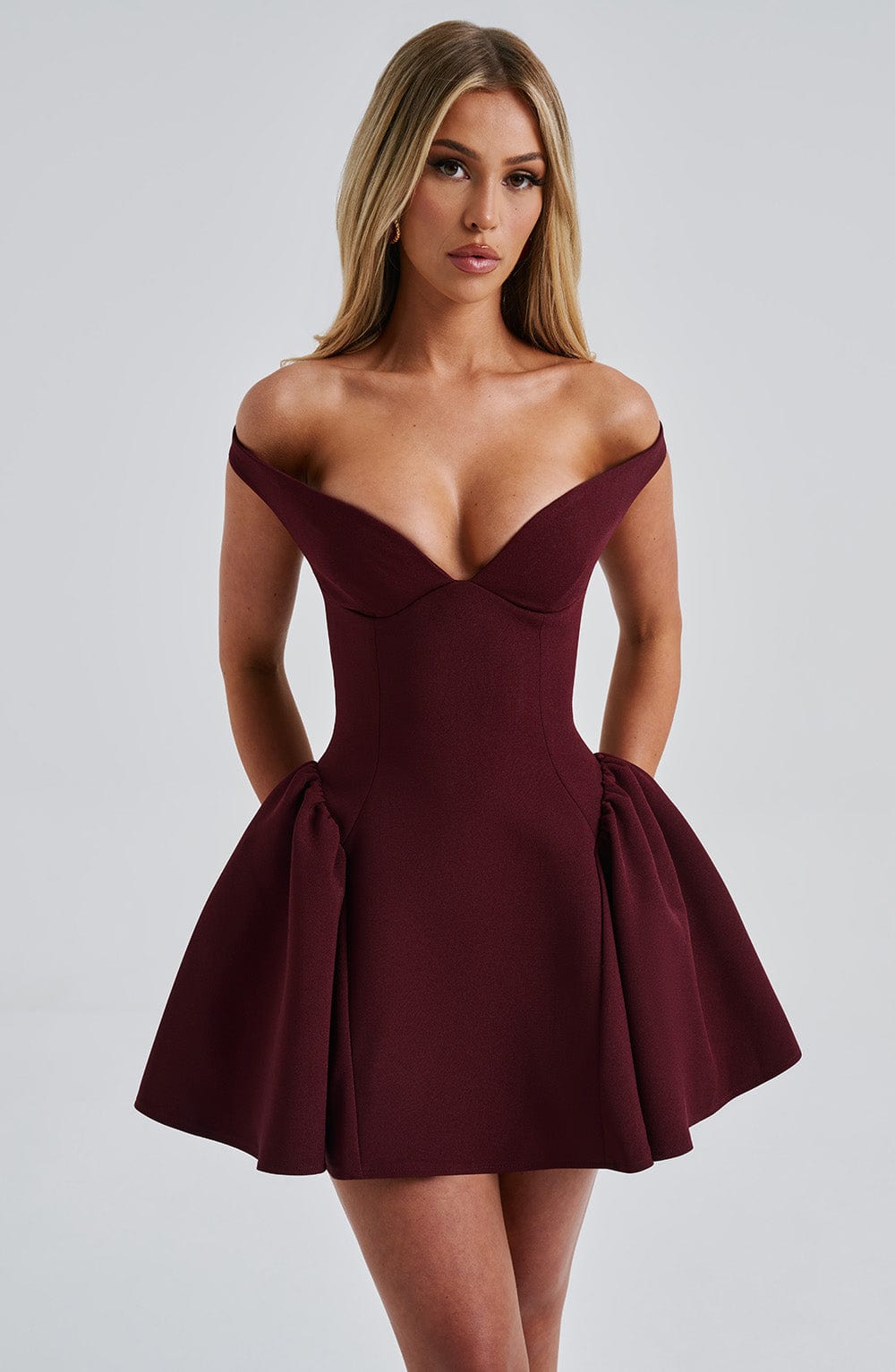 Oriaora Mini Dress in Cherry Lacquer by Clandour, product photo 10