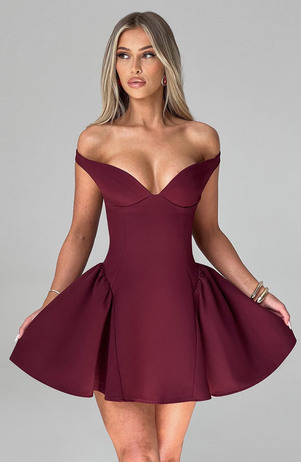 Oriaora Mini Dress in Cherry Lacquer by Clandour, product photo 11
