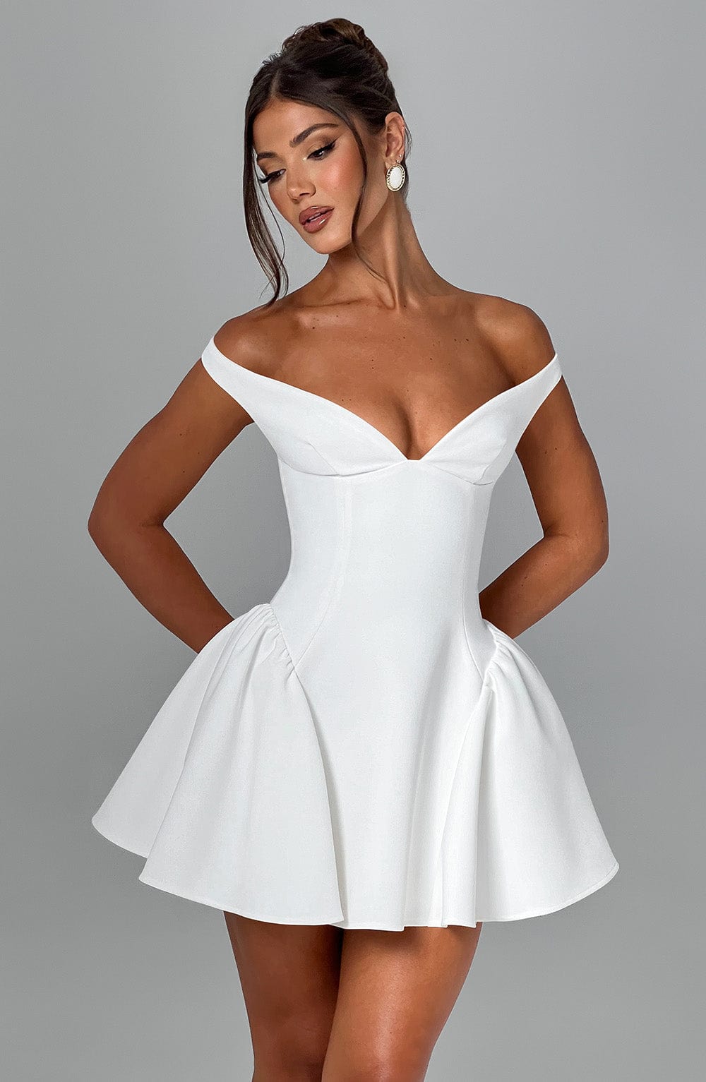 Oriaora Mini Dress in Ivory by Clandour, product photo 1