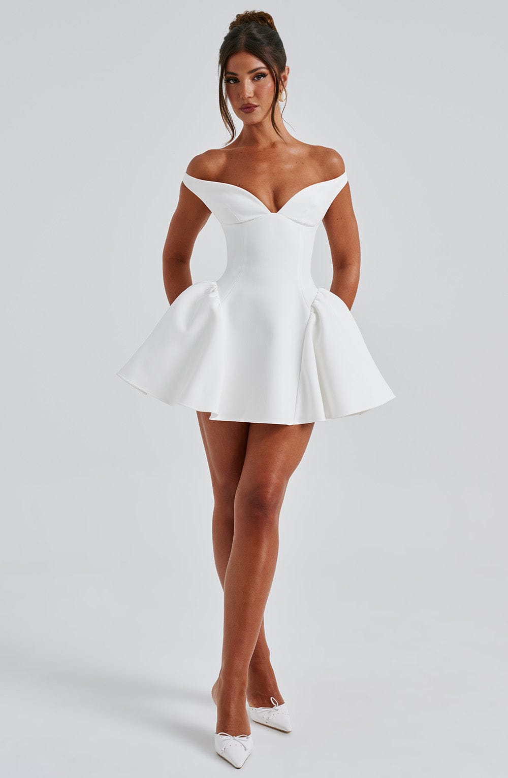 Oriaora Mini Dress in Ivory by Clandour, product photo 3