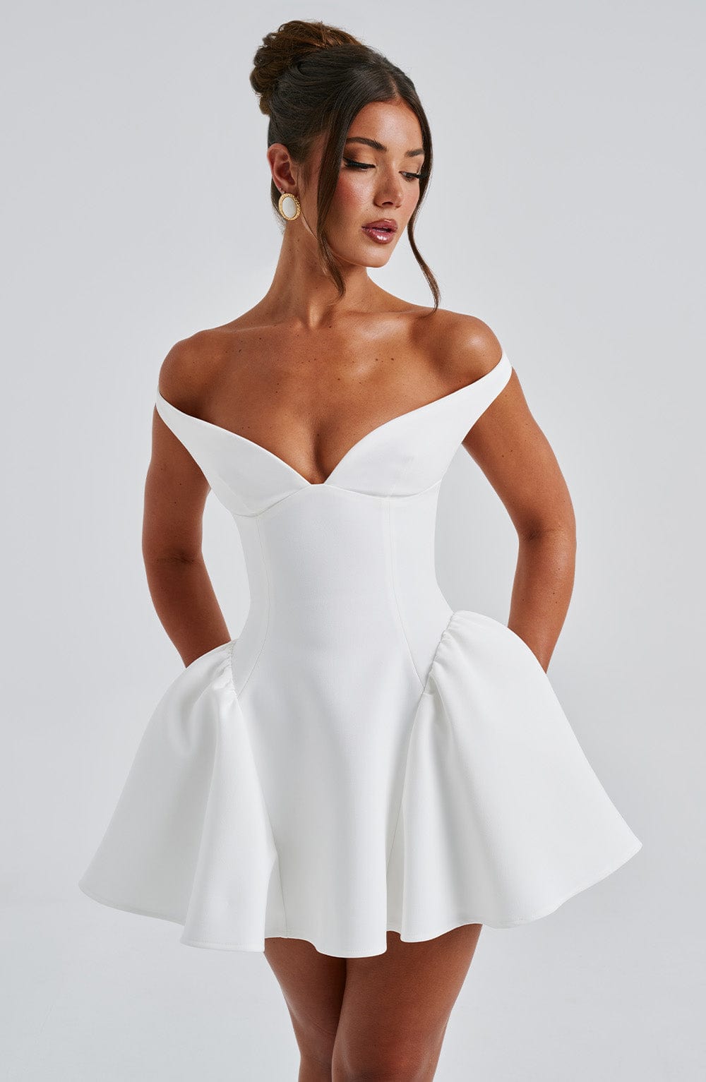 Oriaora Mini Dress in Ivory by Clandour, product photo 4