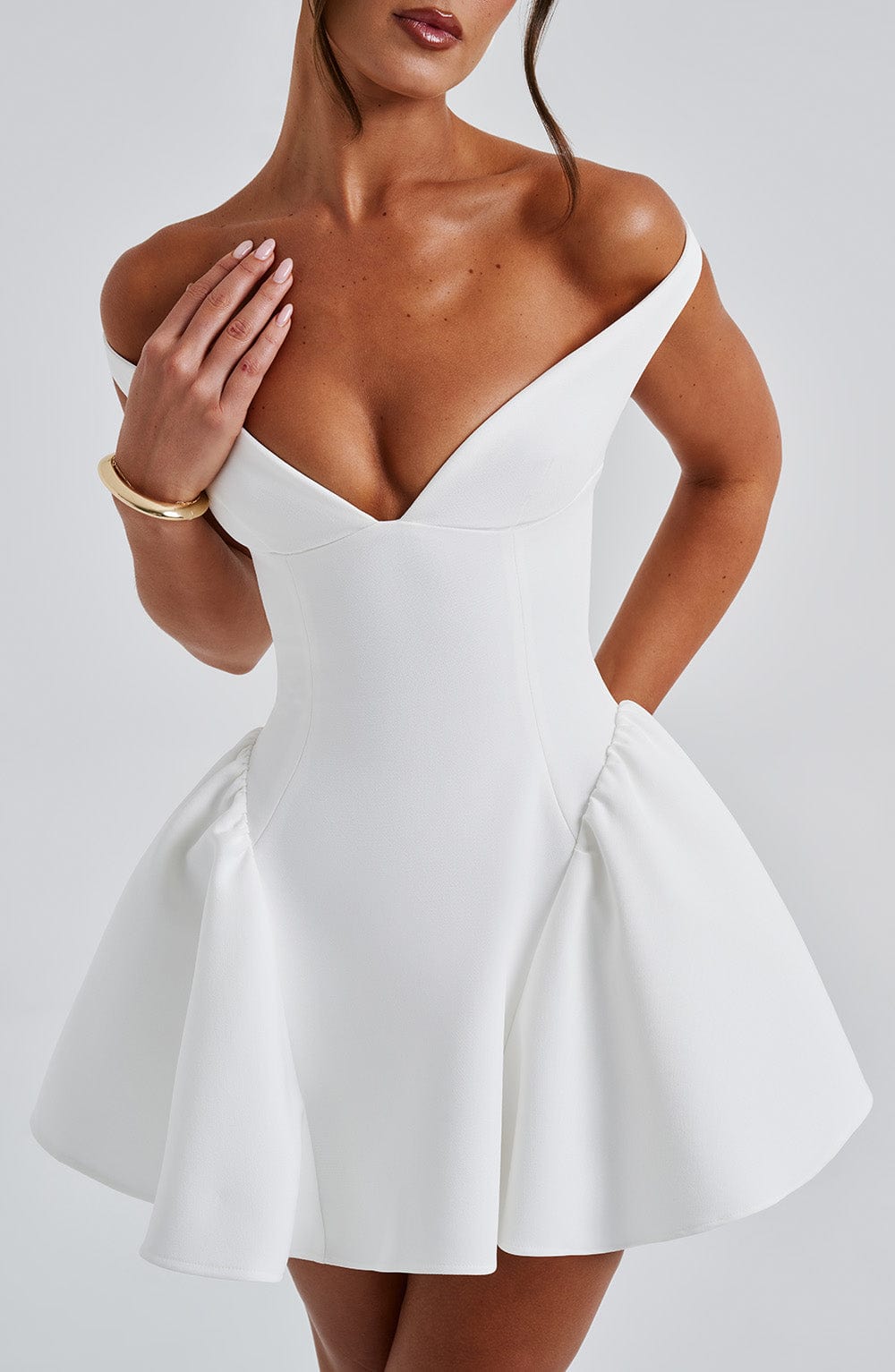 Oriaora Mini Dress in Ivory by Clandour, product photo 6