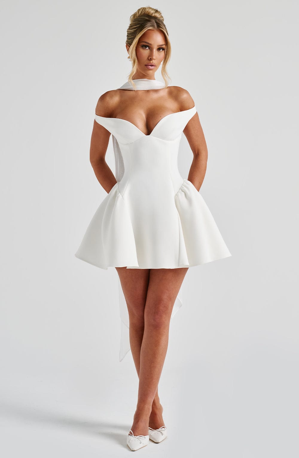 Oriaora Mini Dress in Ivory by Clandour, product photo 10