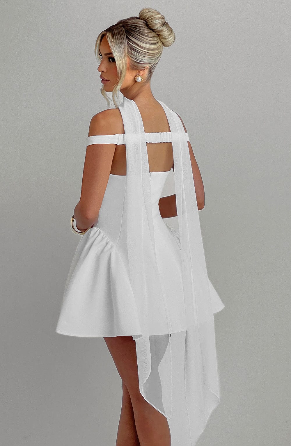 Oriaora Mini Dress in Ivory by Clandour, product photo 18
