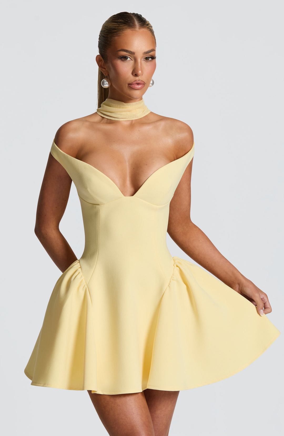 Oriaora Mini Dress in Lemon by Clandour, product photo 7