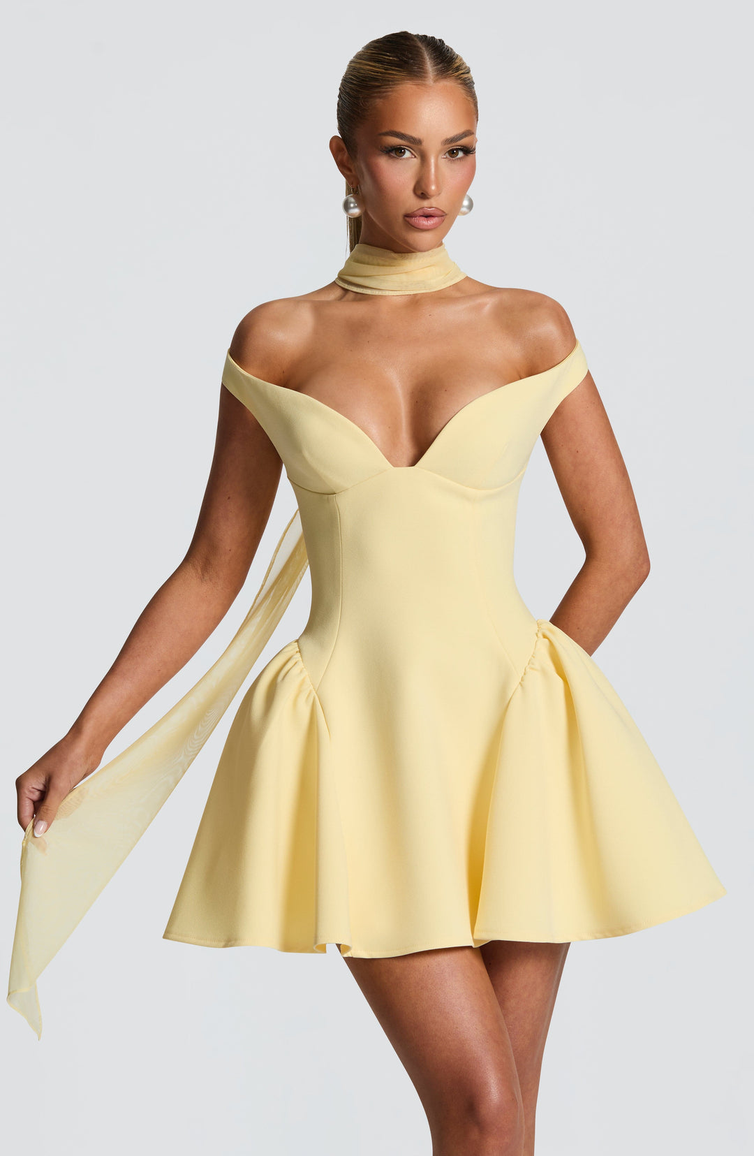Oriaora Mini Dress in Lemon by Clandour, product photo 10