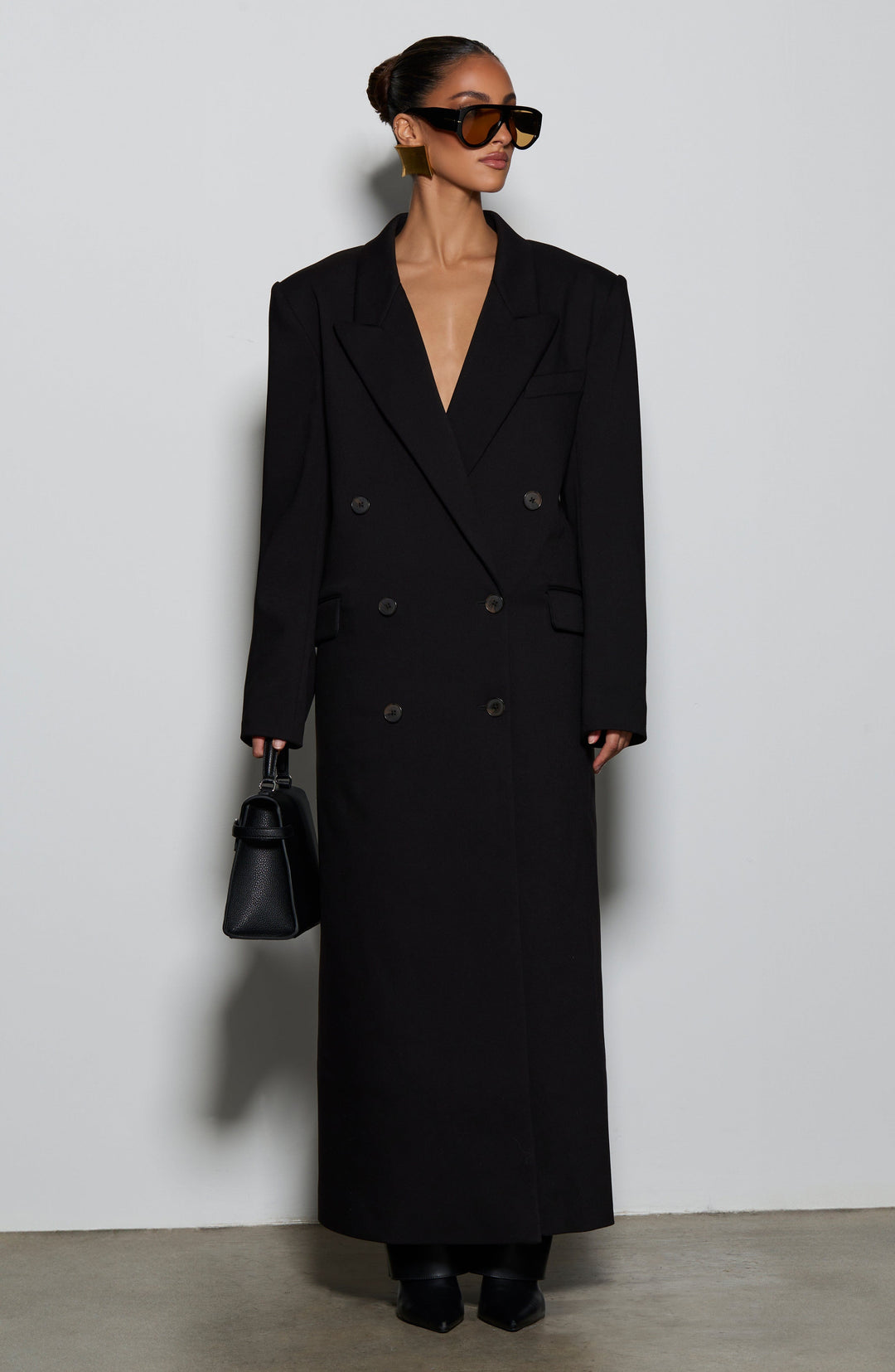 Oriaoria Coat in Black by Clandour, product photo 2