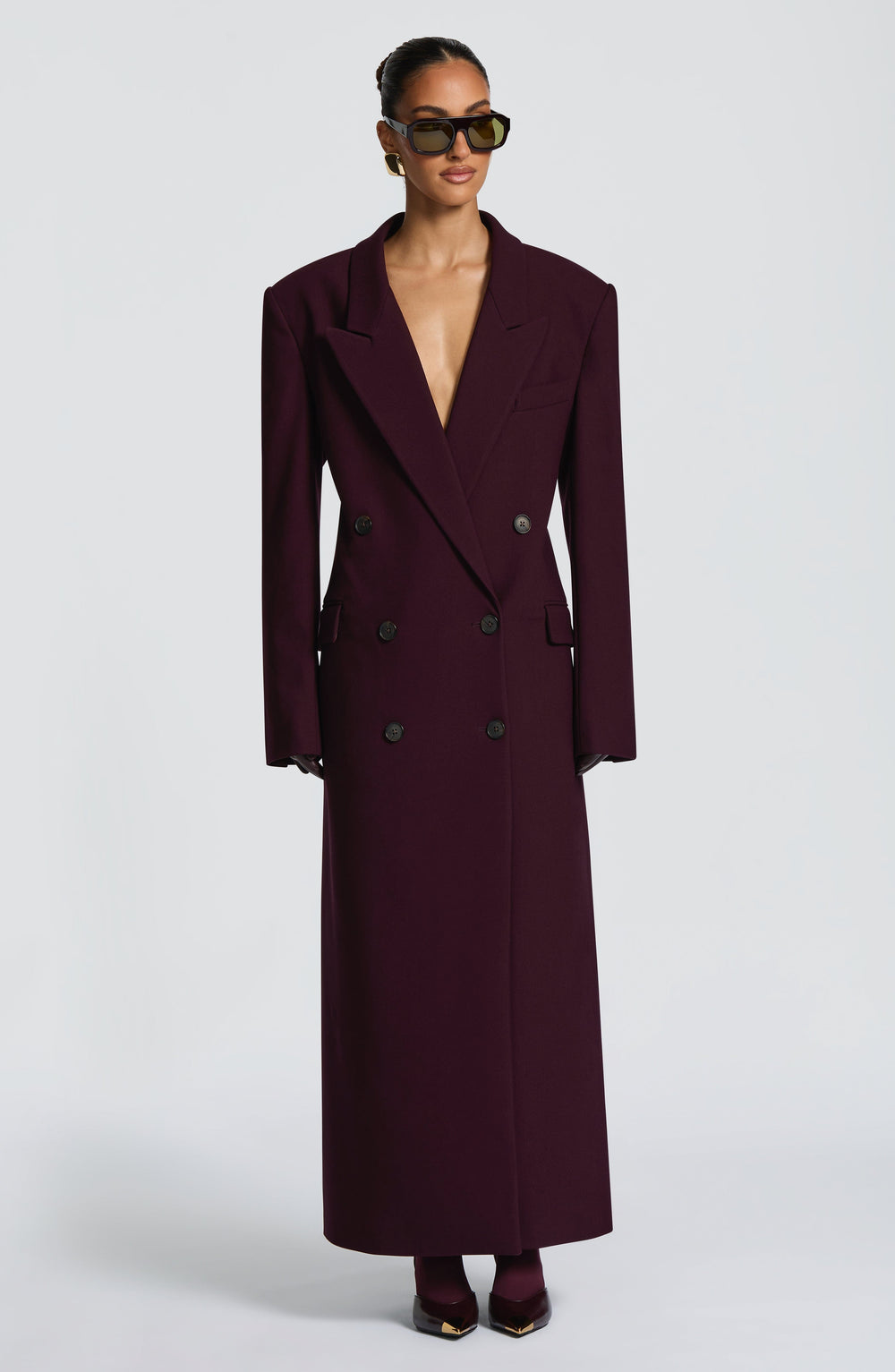 Oriaoria Coat in Plum by Clandour, product photo 4