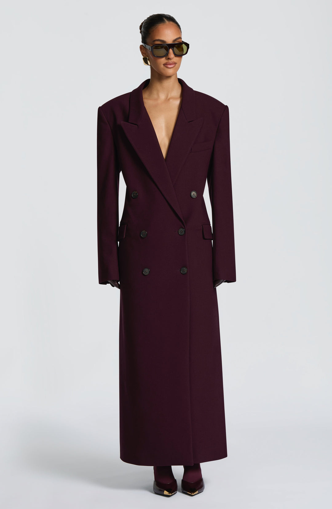 Oriaoria Coat in Plum by Clandour, product photo 4