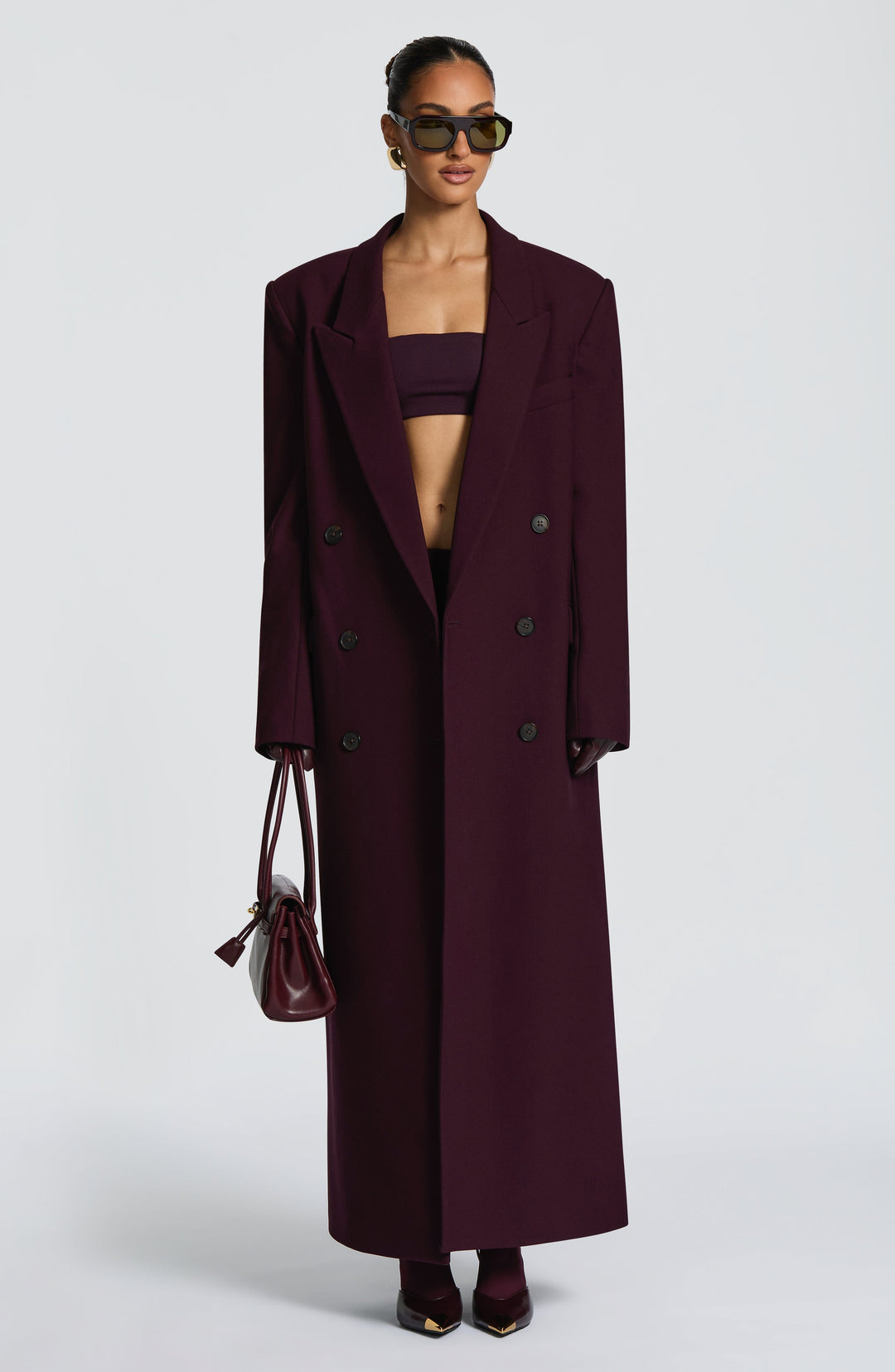 Oriaoria Coat in Plum by Clandour, product photo 6