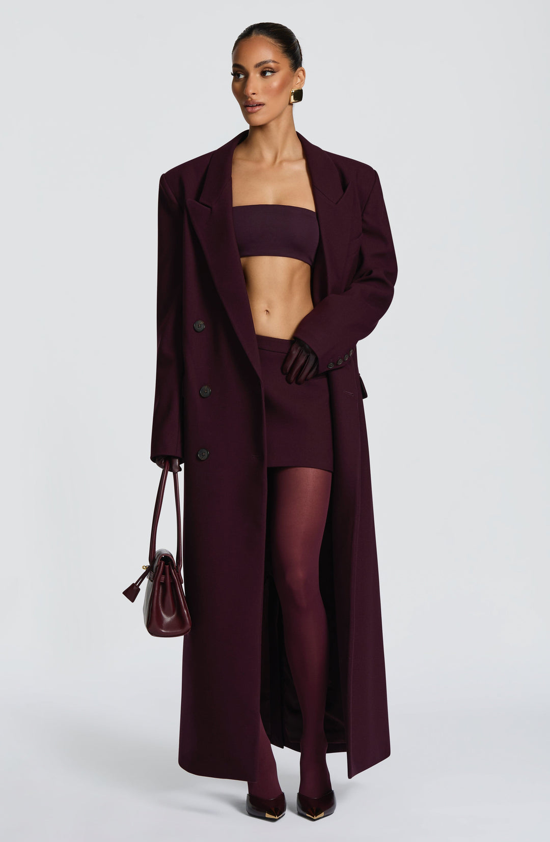 Oriaoria Coat in Plum by Clandour, product photo 10
