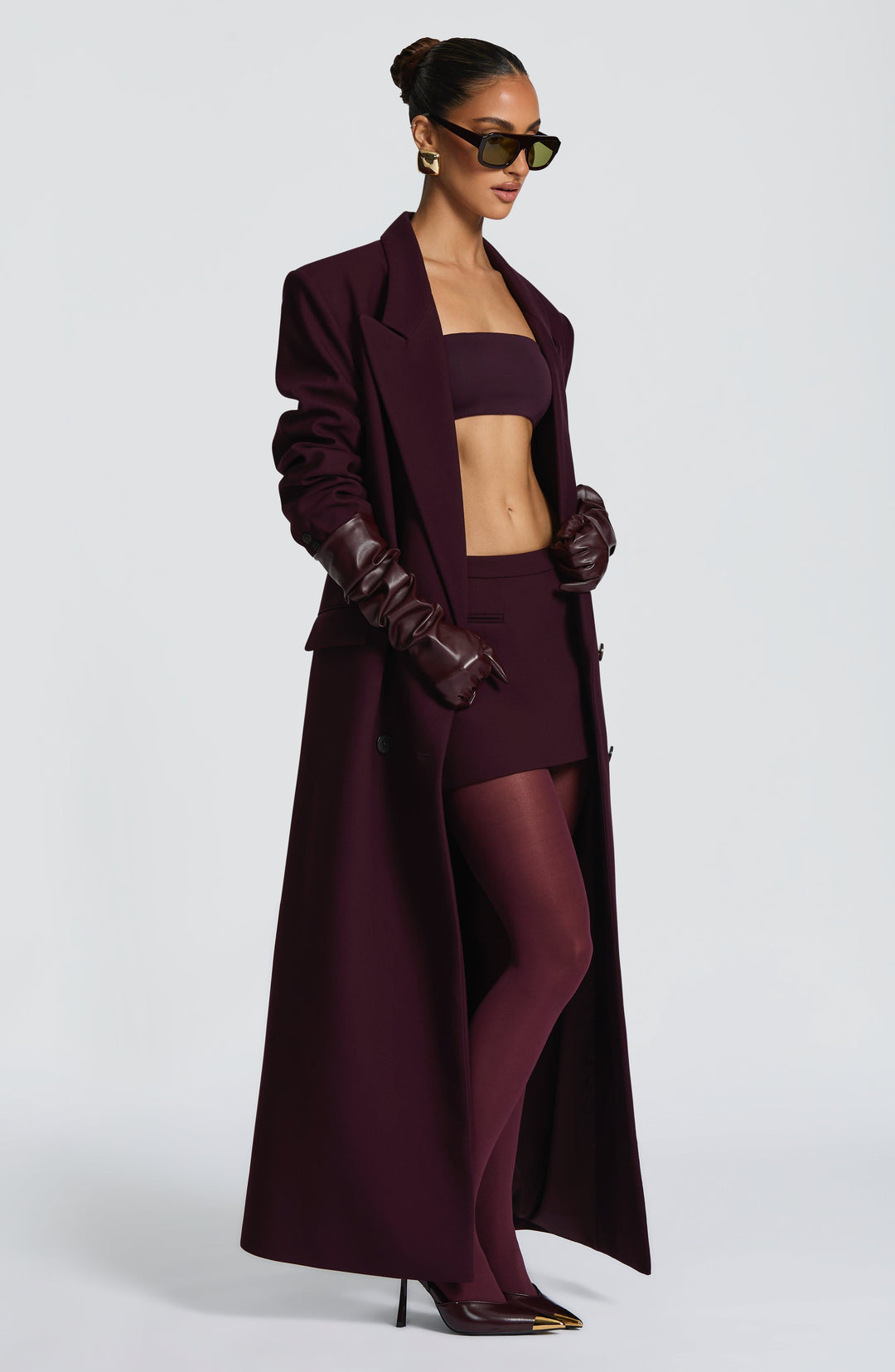 Oriaoria Coat in Plum by Clandour, product photo 11