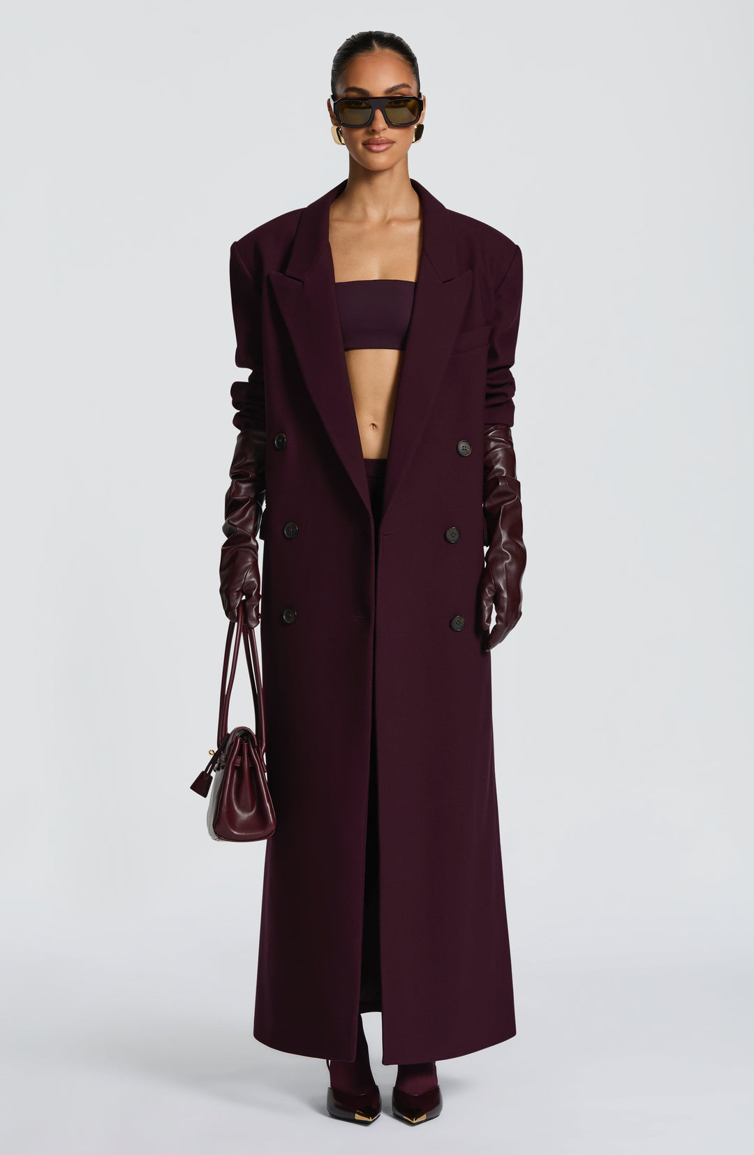 Oriaoria Coat in Plum by Clandour, product photo 12