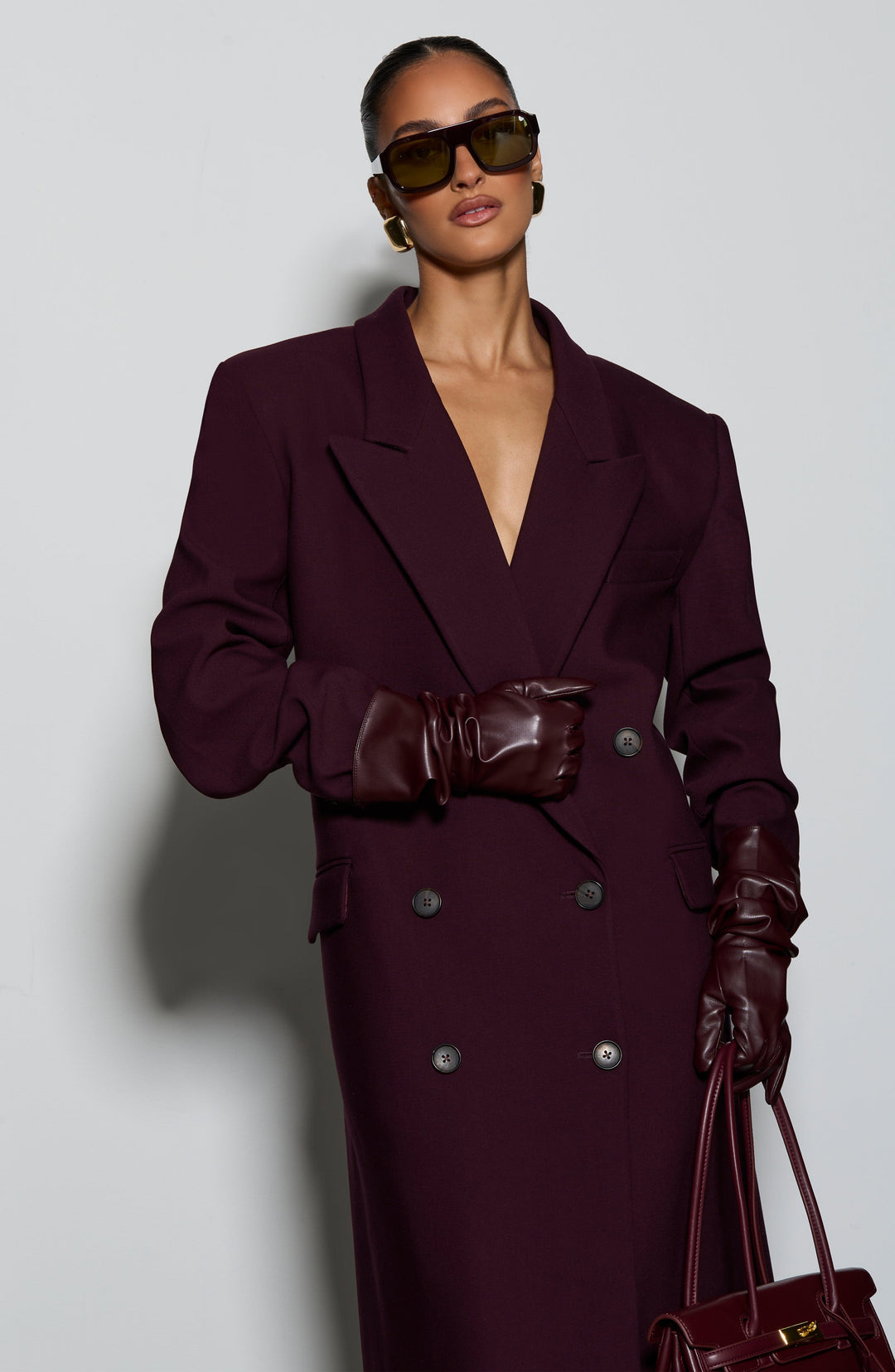 Oriaoria Coat in Plum by Clandour, product photo 13