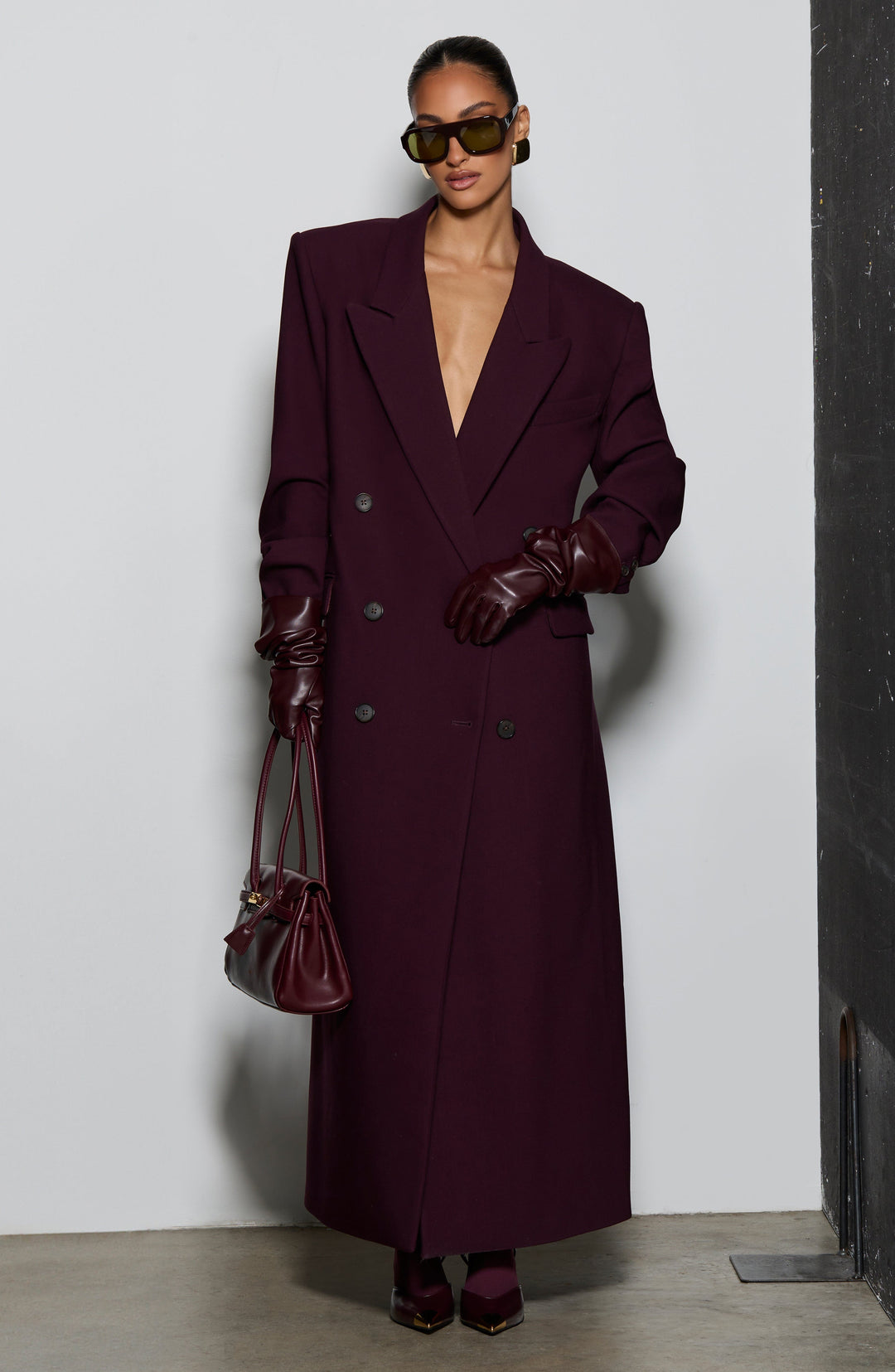 Oriaoria Coat in Plum by Clandour, product photo 14