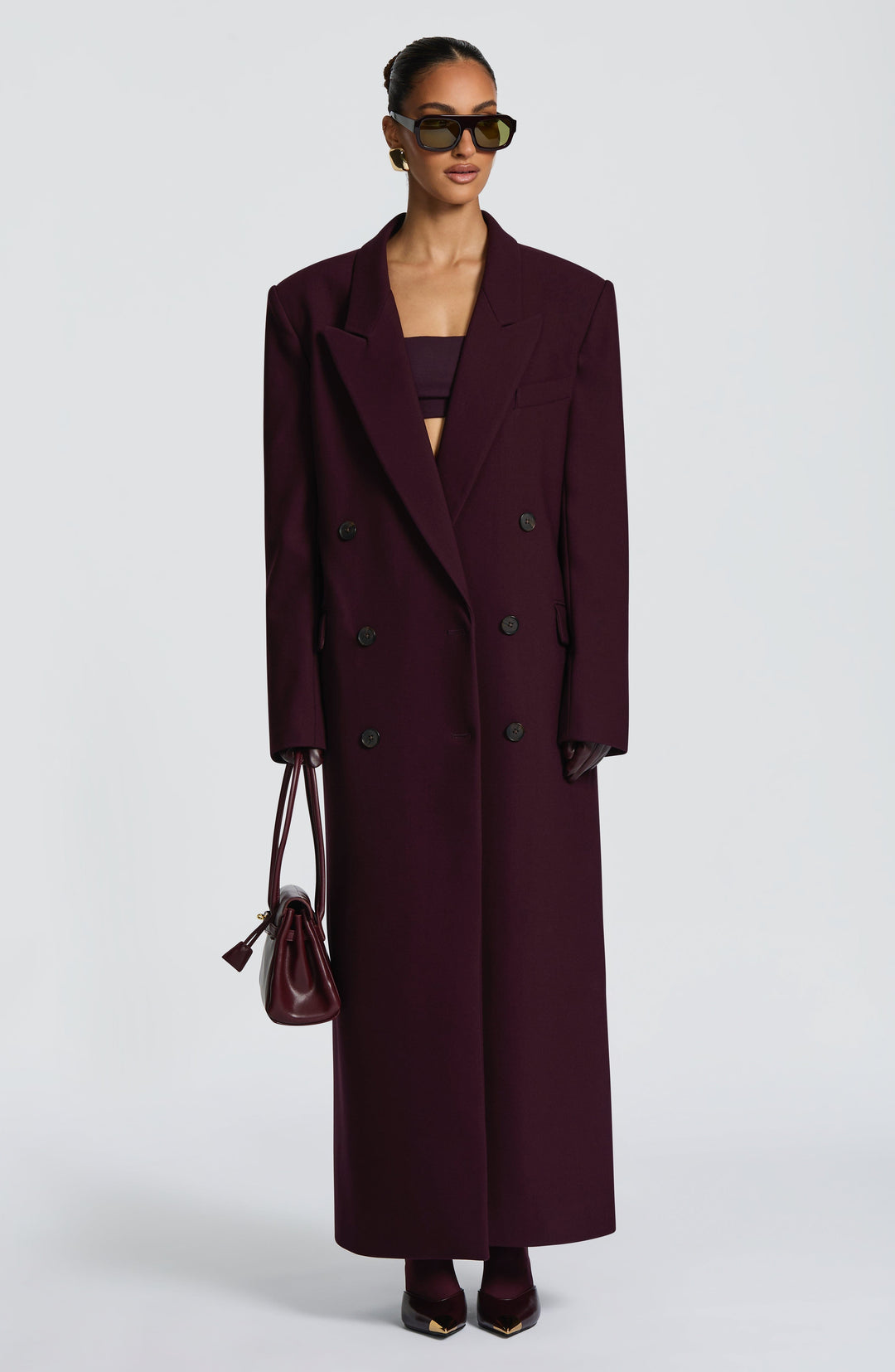 Oriaoria Coat in Plum by Clandour, product photo 15