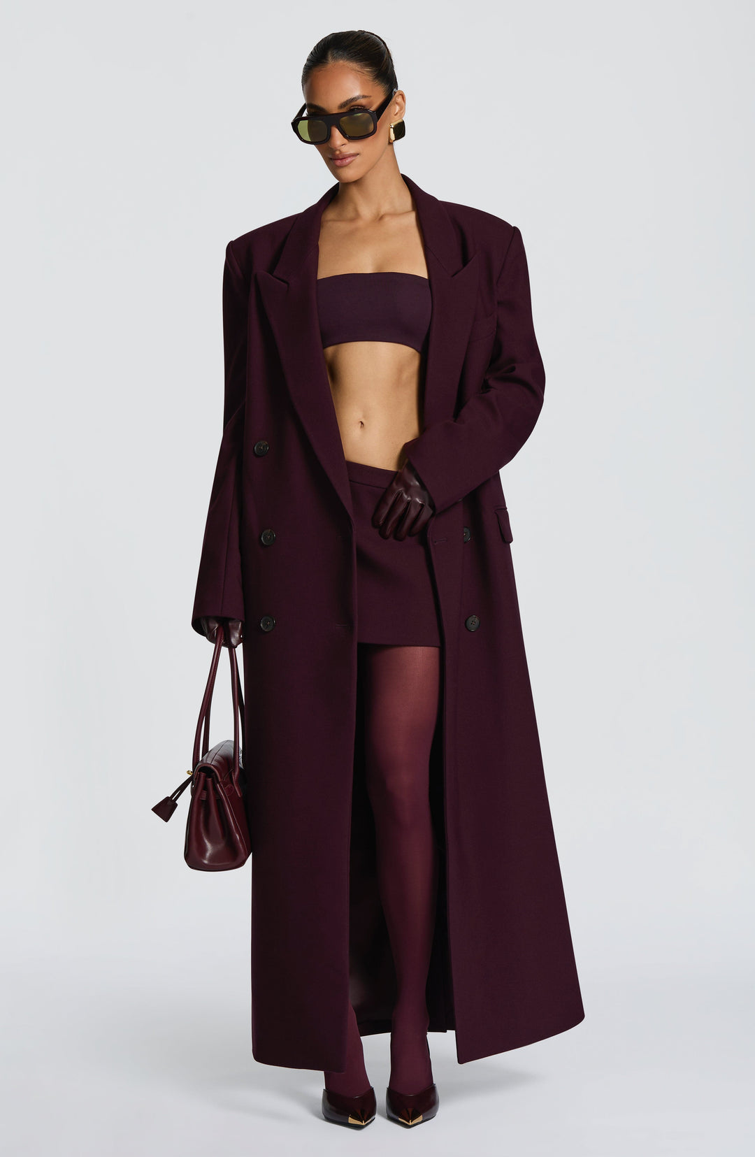 Oriaoria Coat in Plum by Clandour, product photo 16