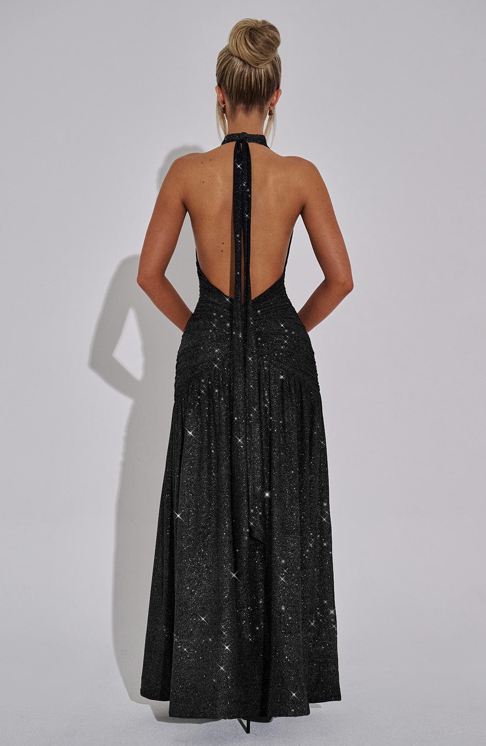 Oriari Maxi Dress in Black Sparkle by Clandour, product photo 7