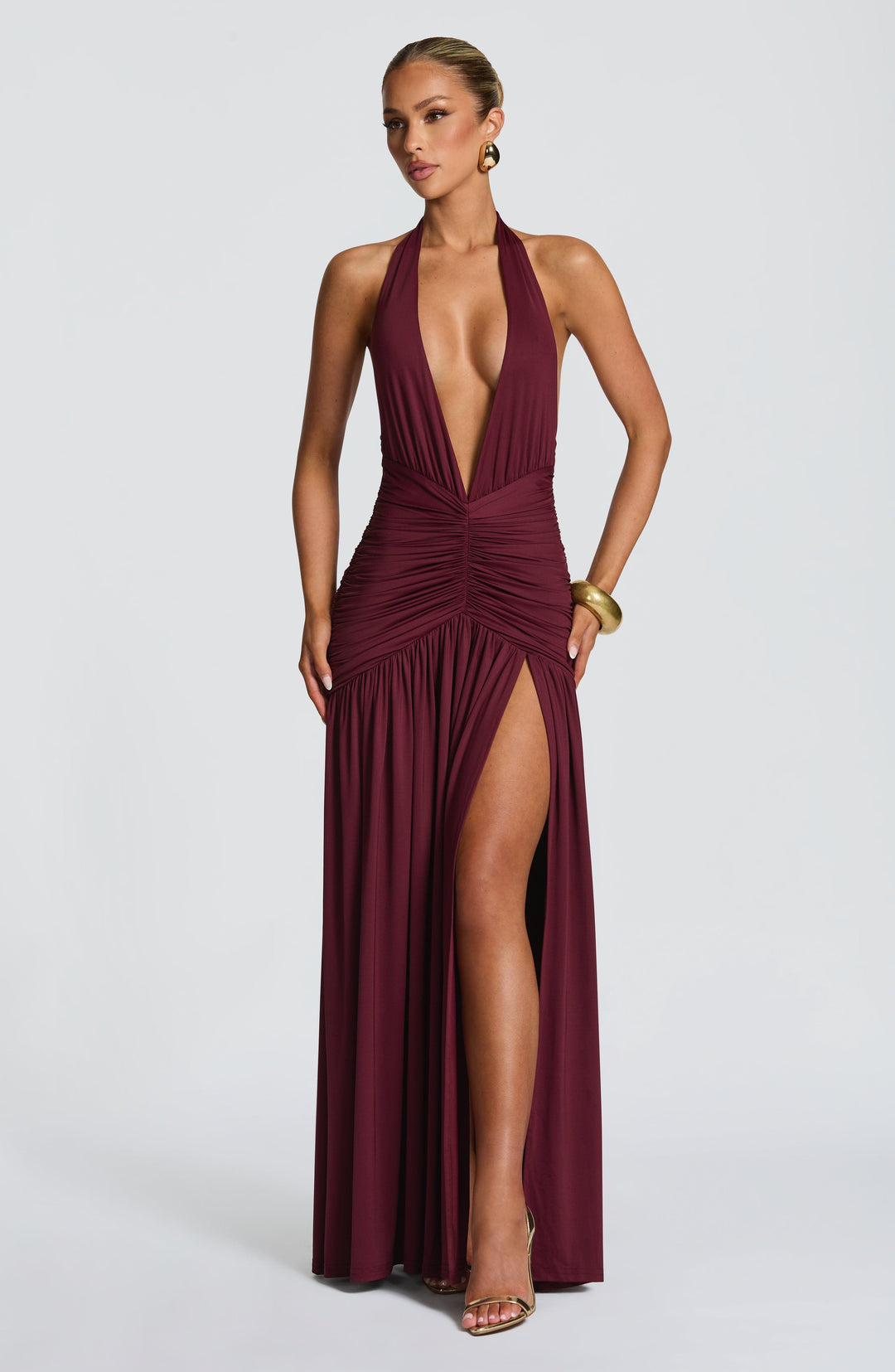 Oriari Maxi Dress in Cherry Lacquer by Clandour, product photo 1