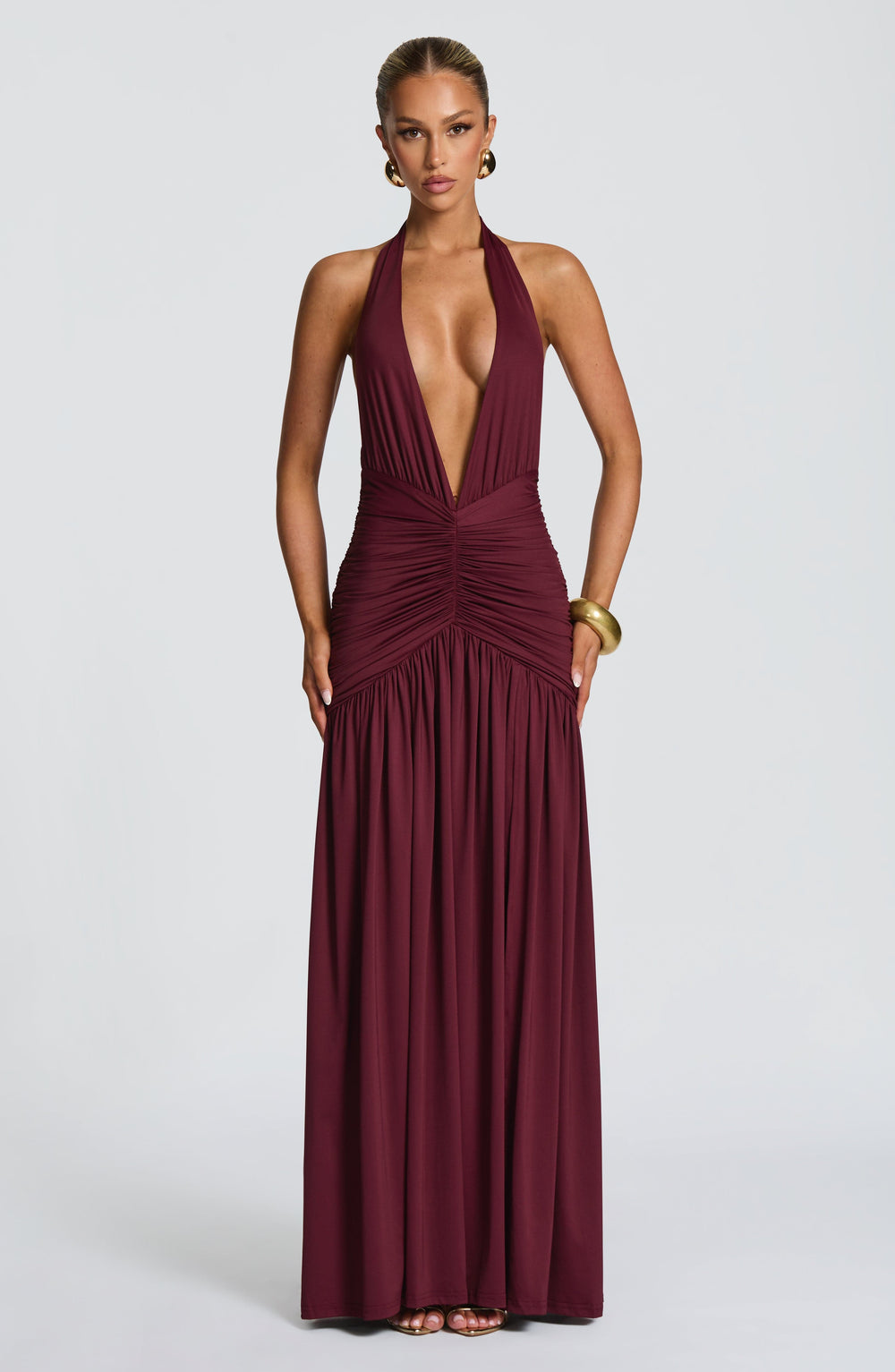 Oriari Maxi Dress in Cherry Lacquer by Clandour, product photo 2