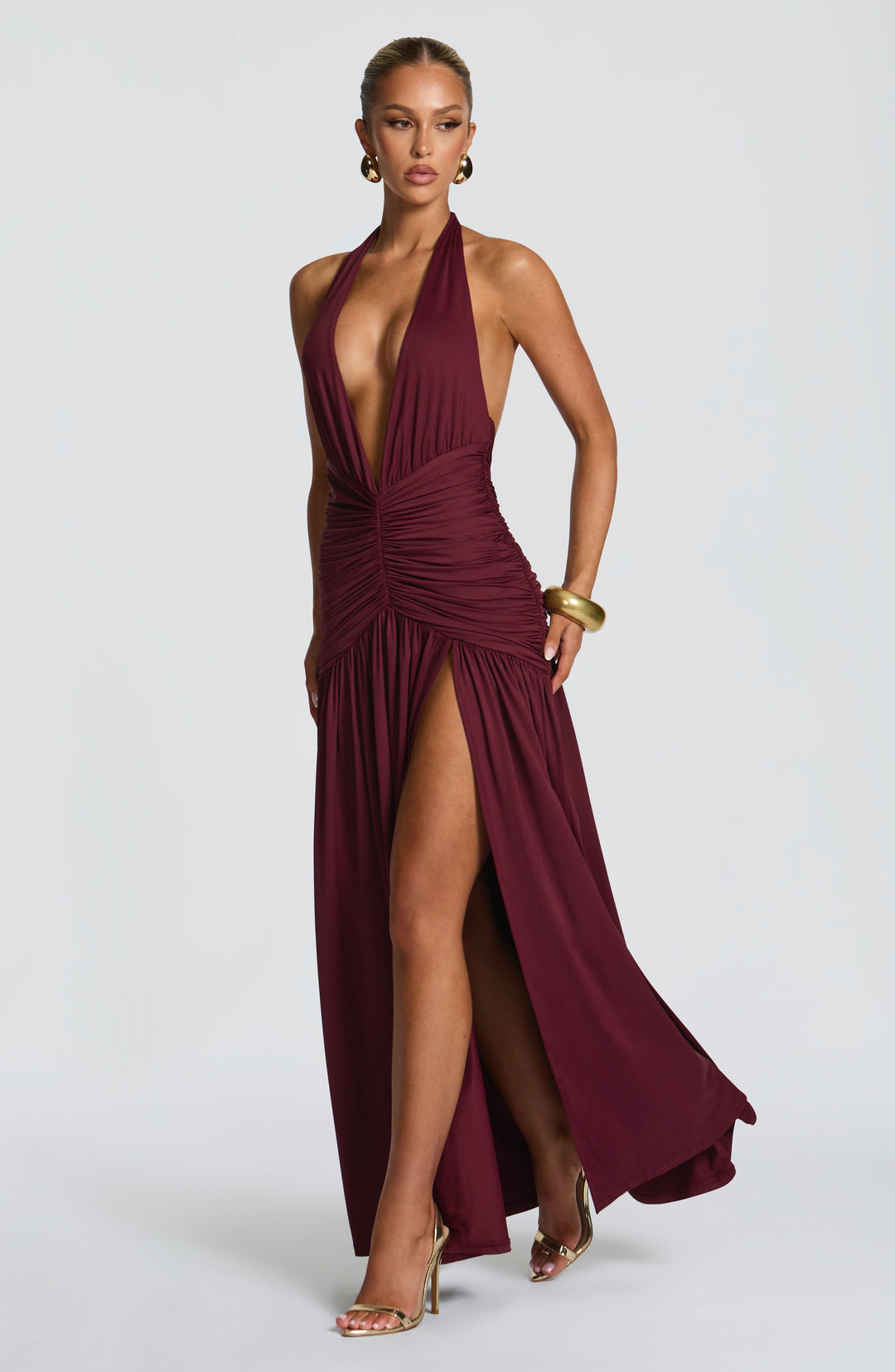 Oriari Maxi Dress in Cherry Lacquer by Clandour, product photo 3