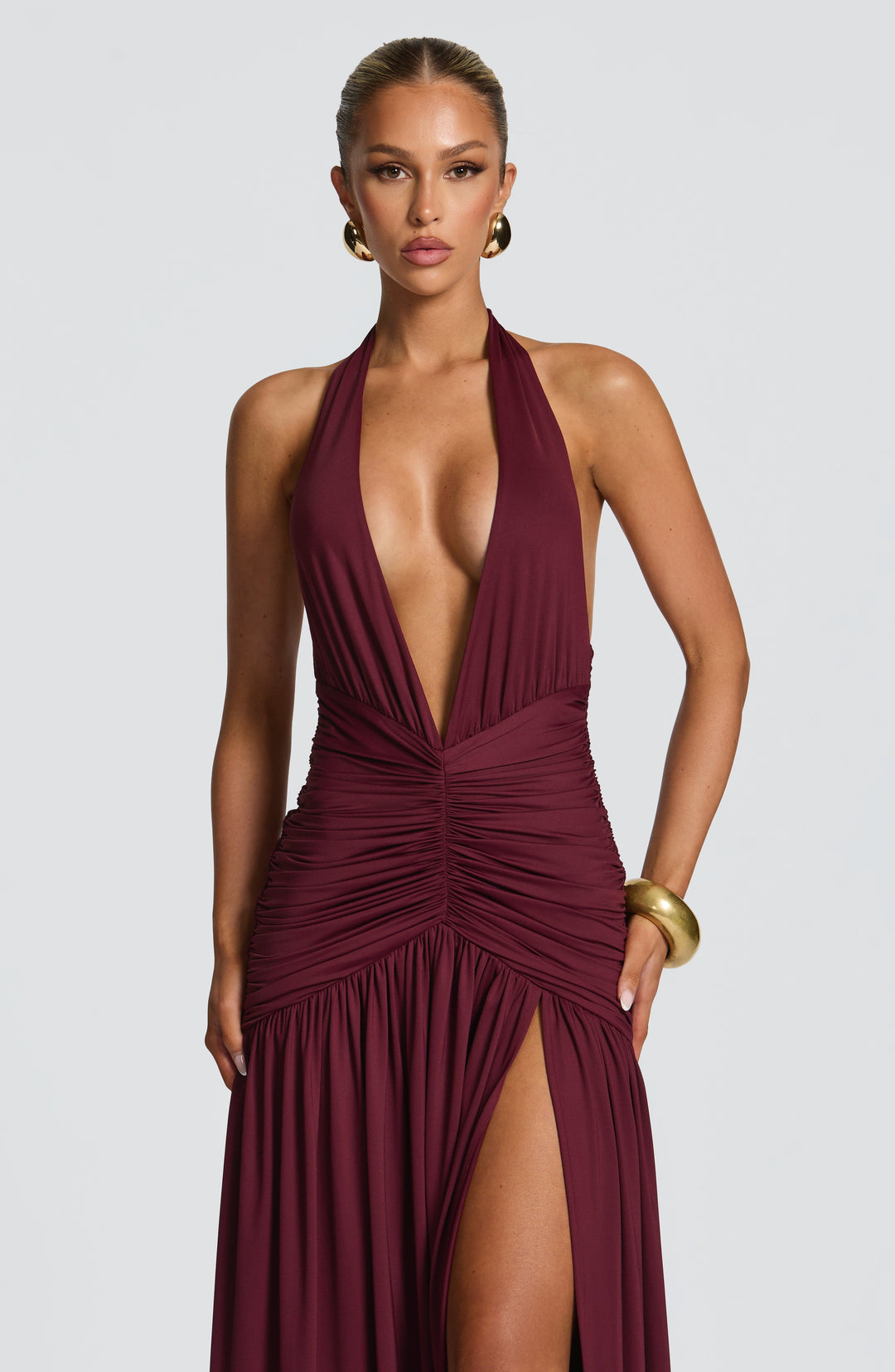 Oriari Maxi Dress in Cherry Lacquer by Clandour, product photo 5