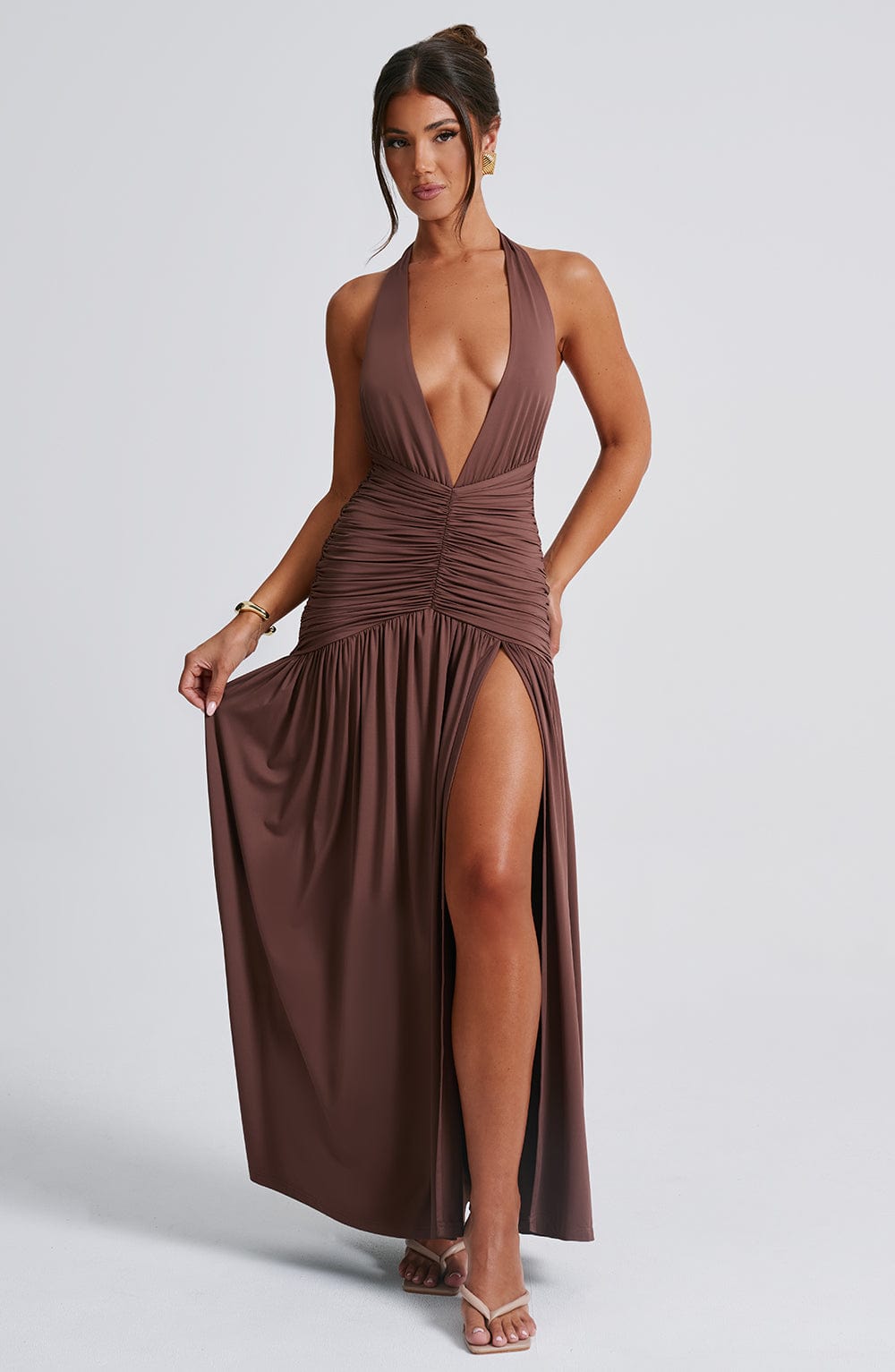 Oriari Maxi Dress in Chocolate by Clandour, product photo 11