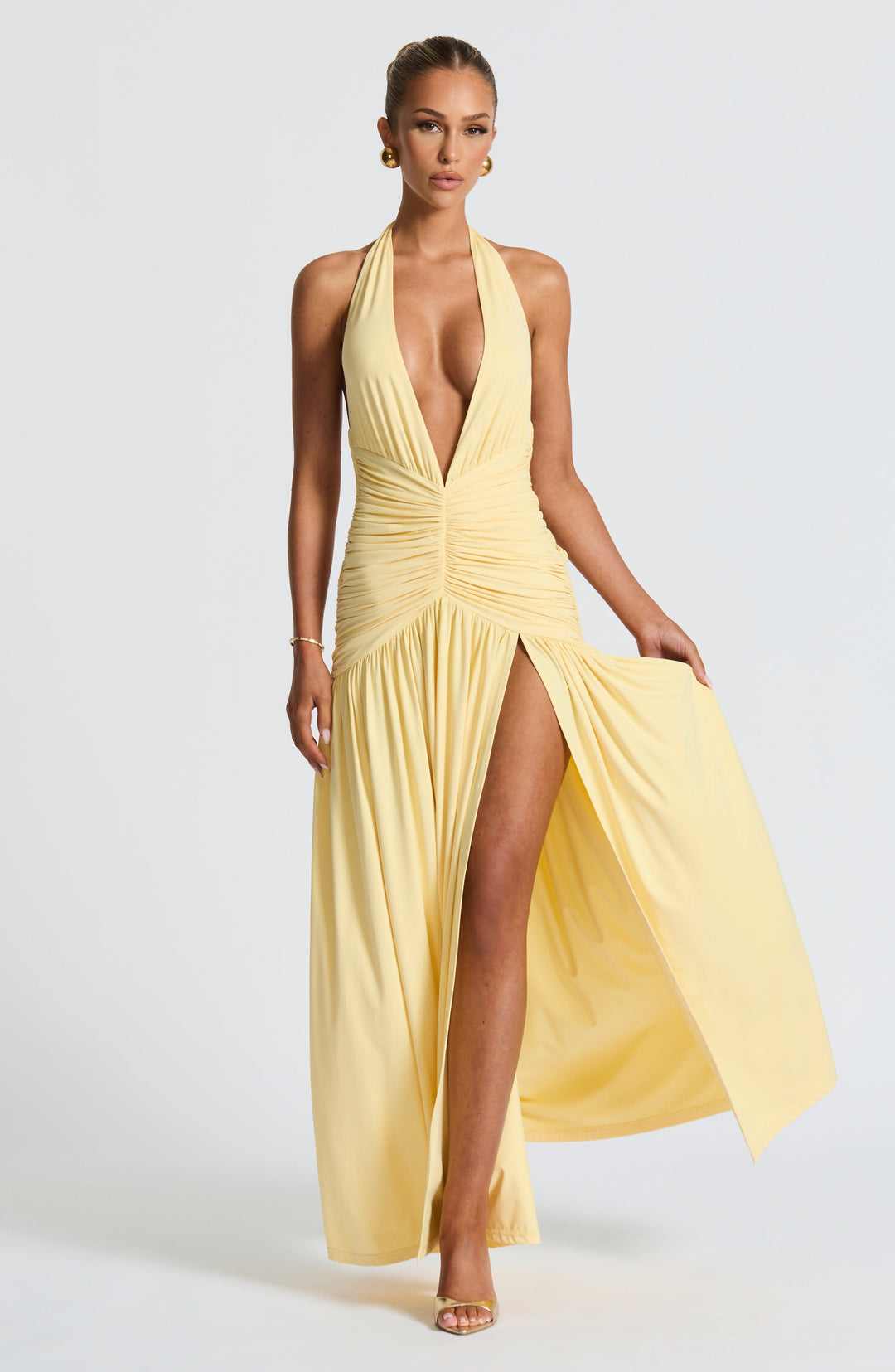 Oriari Maxi Dress in Lemon by Clandour, product photo 9