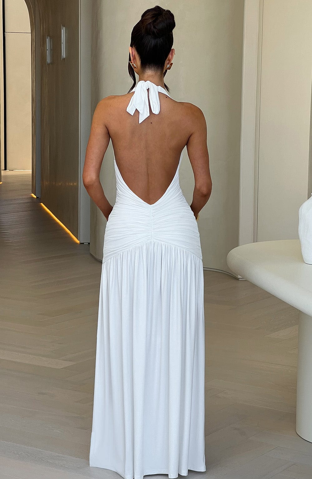 Oriari Maxi Dress in White by Clandour, product photo 3