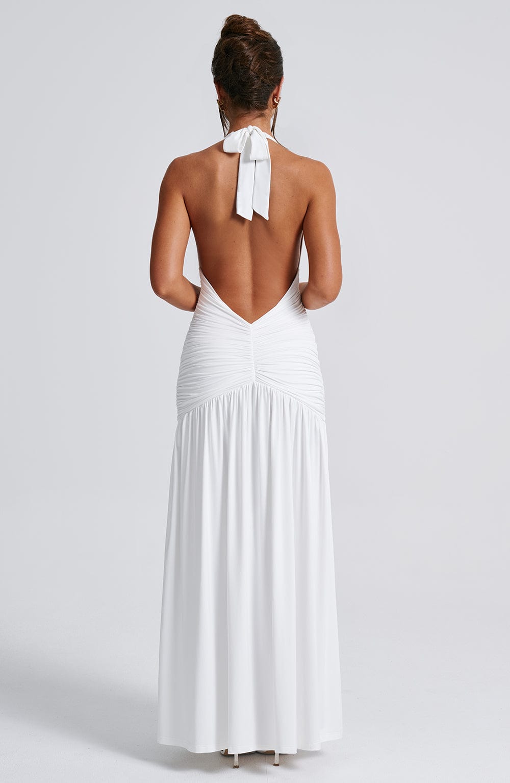 Oriari Maxi Dress in White by Clandour, product photo 9