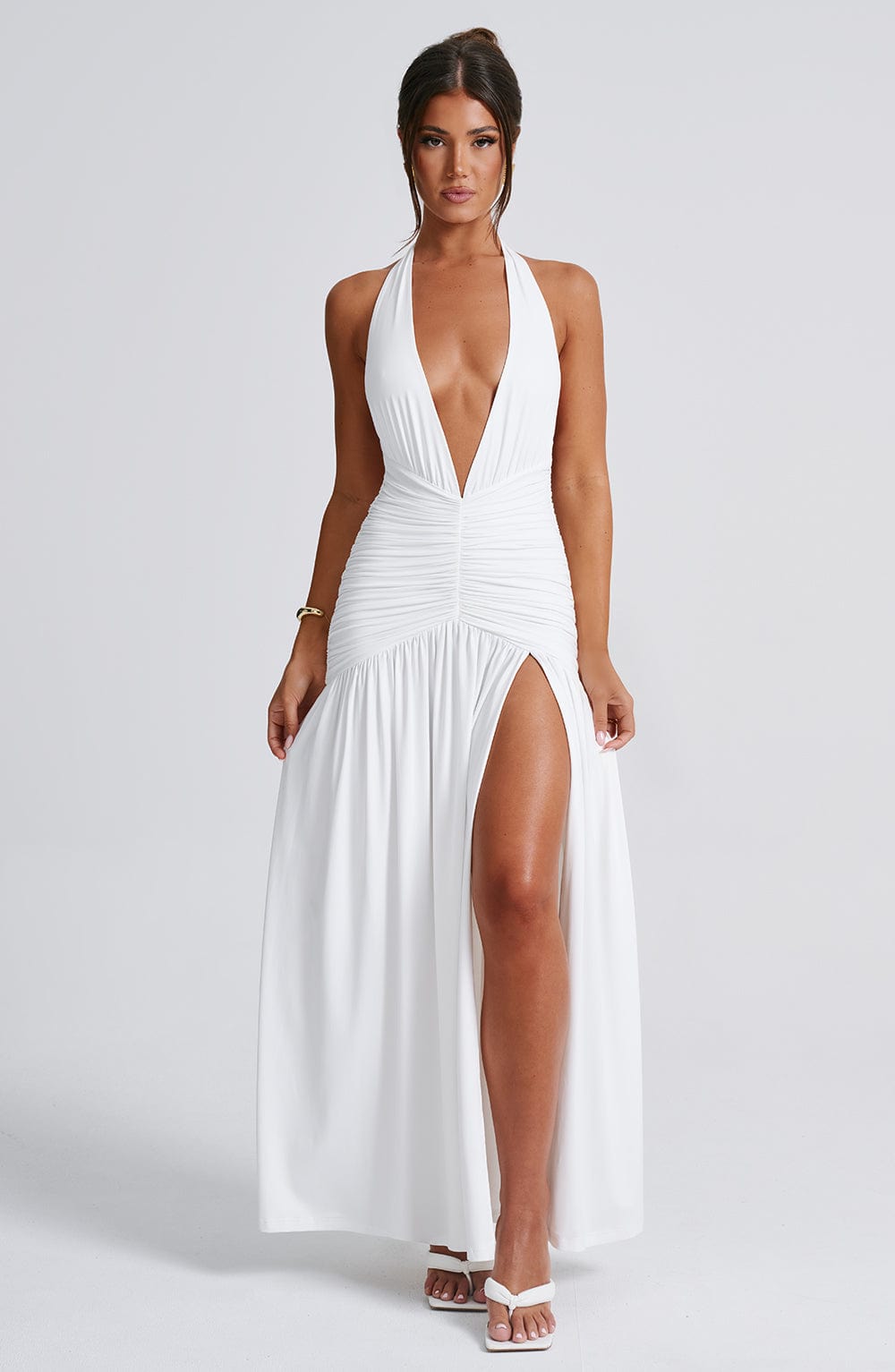 Oriari Maxi Dress in White by Clandour, product photo 13