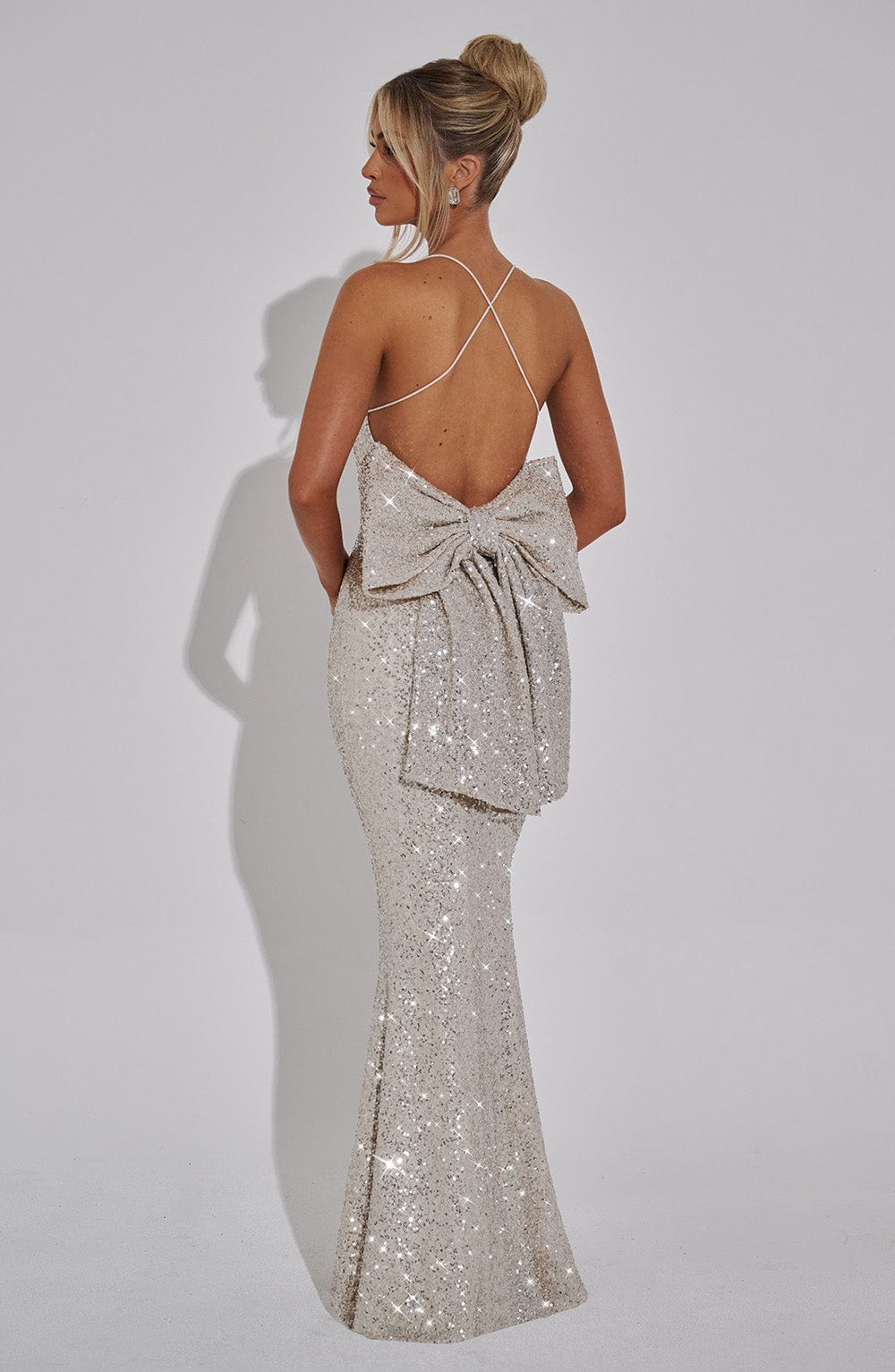 Oriayne Maxi Dress in Champagne by Clandour, product photo 11