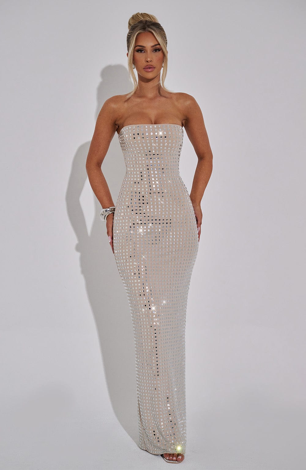 Priyaelia Maxi Dress in Nude by Clandour, product photo 6