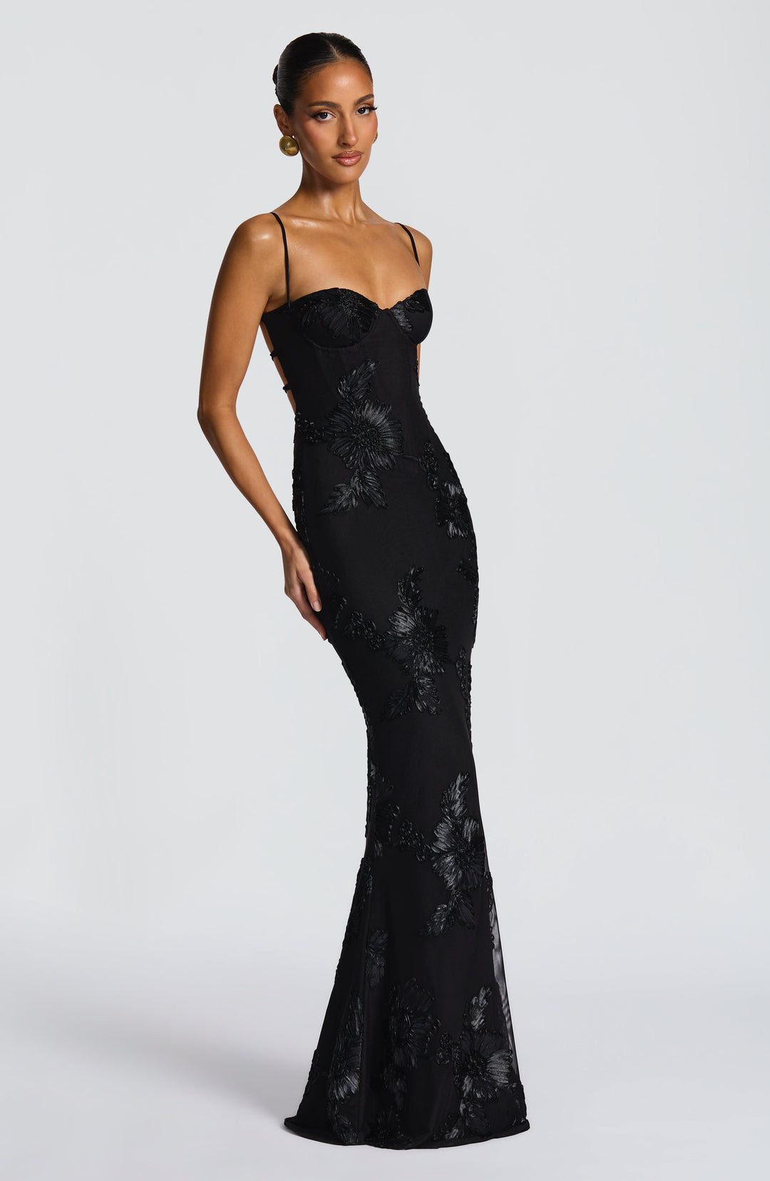 Priyaella Maxi Dress in Black by Clandour, product photo 6