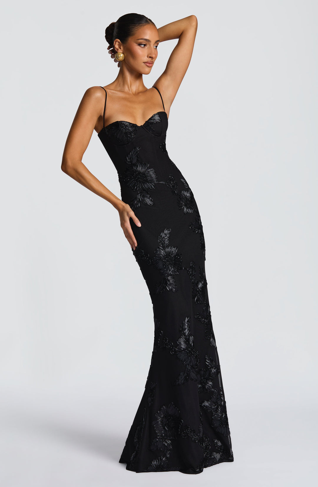 Priyaella Maxi Dress in Black by Clandour, product photo 12
