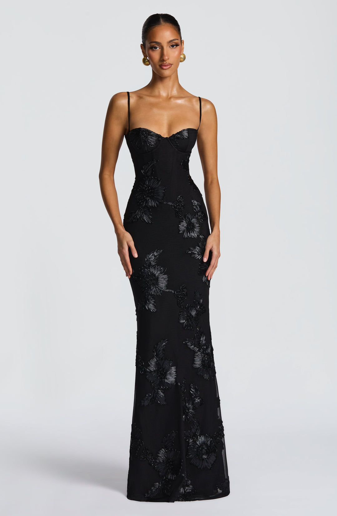 Priyaella Maxi Dress in Black by Clandour, product photo 13