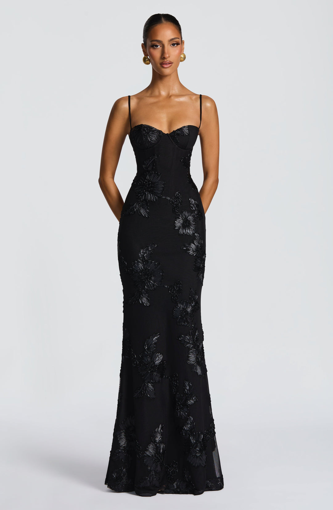 Priyaella Maxi Dress in Black by Clandour, product photo 14